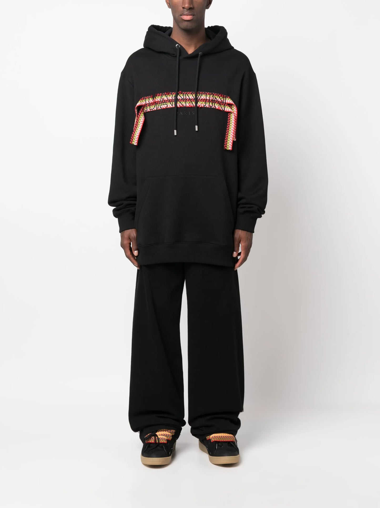 oversized logo-appliqué hoodie