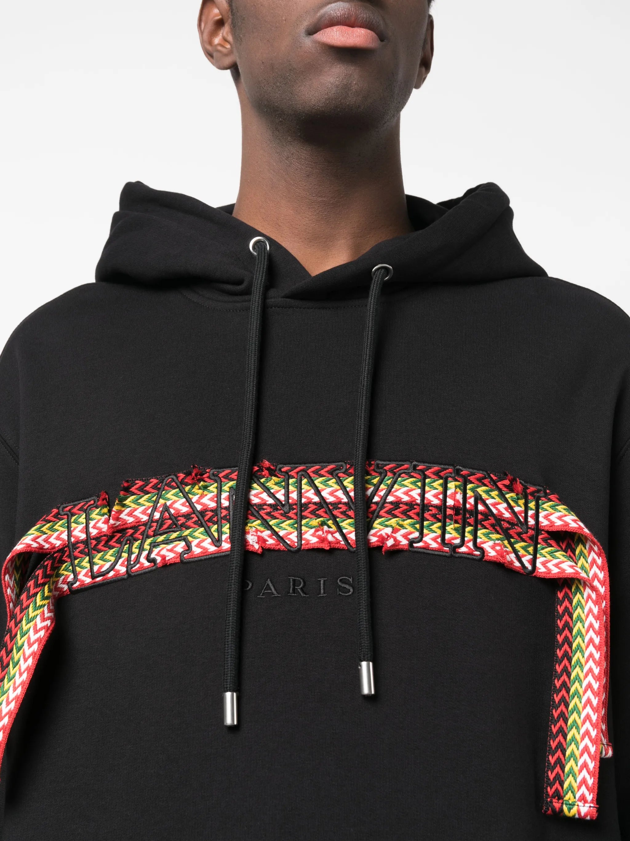oversized logo-appliqué hoodie