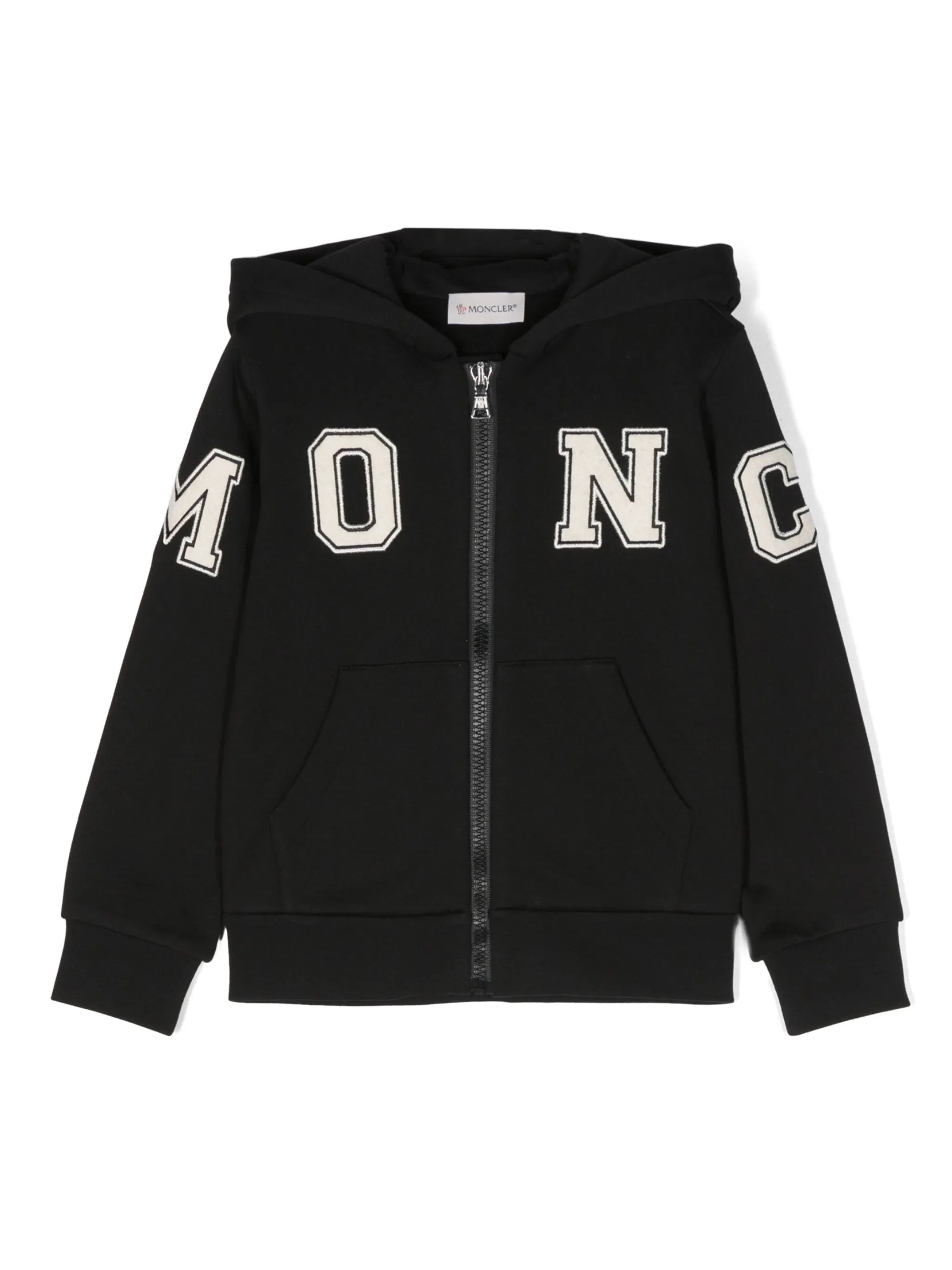 logo-print zip-up hoodie