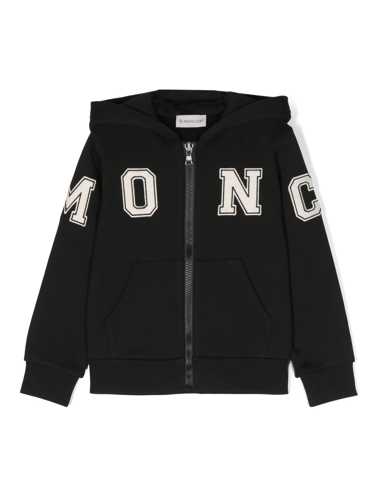 logo-print zip-up hoodie