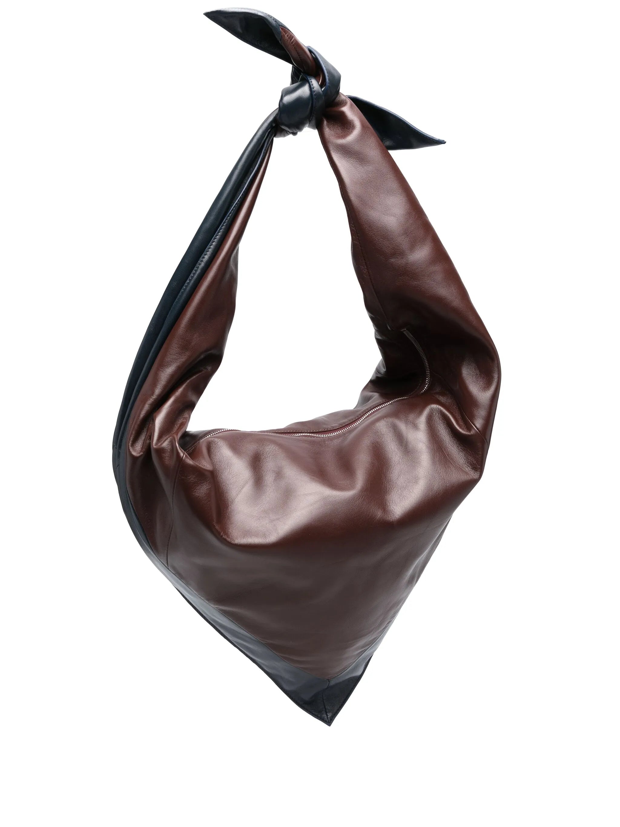 Bandana leather shoulder bag