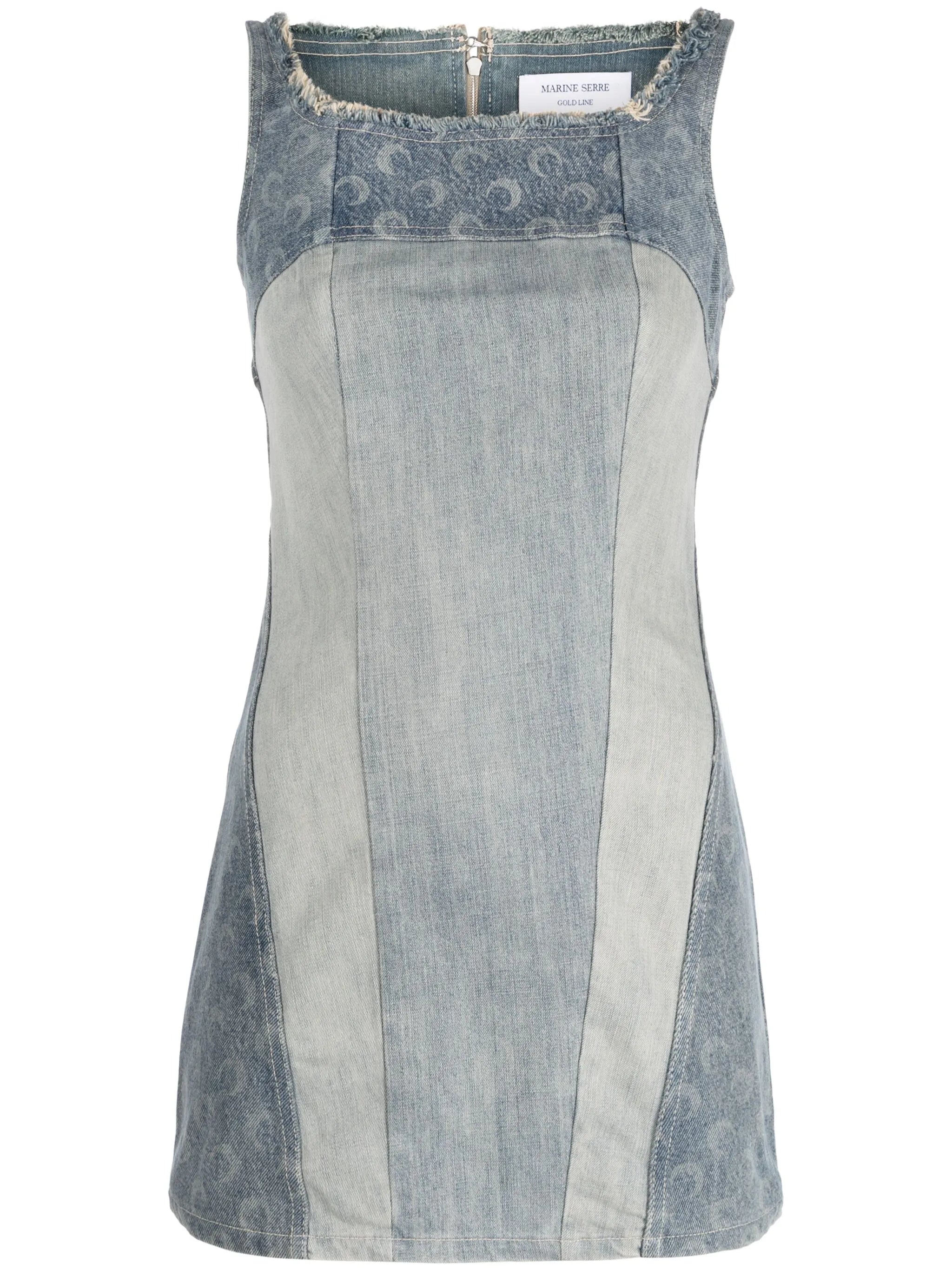Regenerated denim minidress