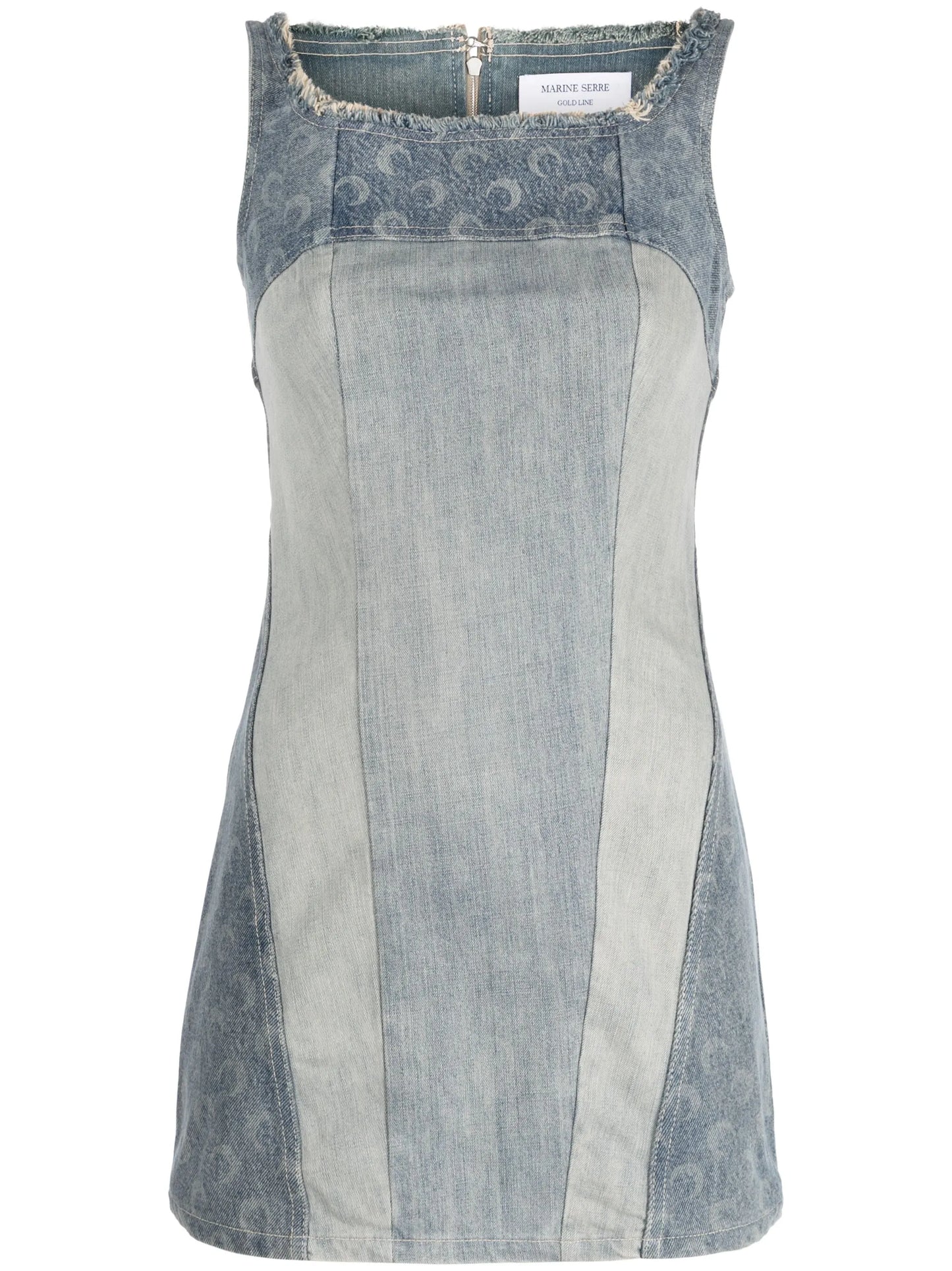 Regenerated denim minidress