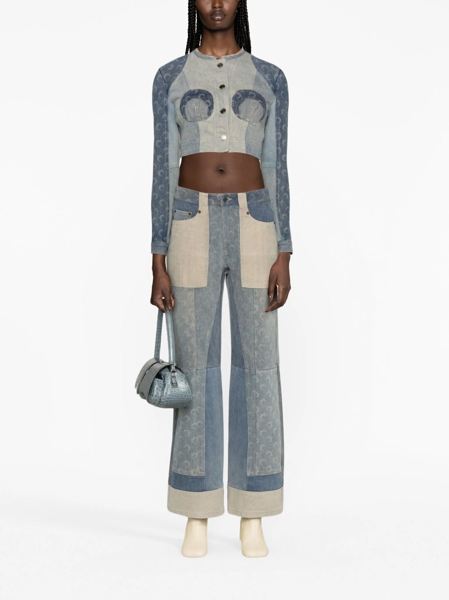 Regenerated wide-leg jeans