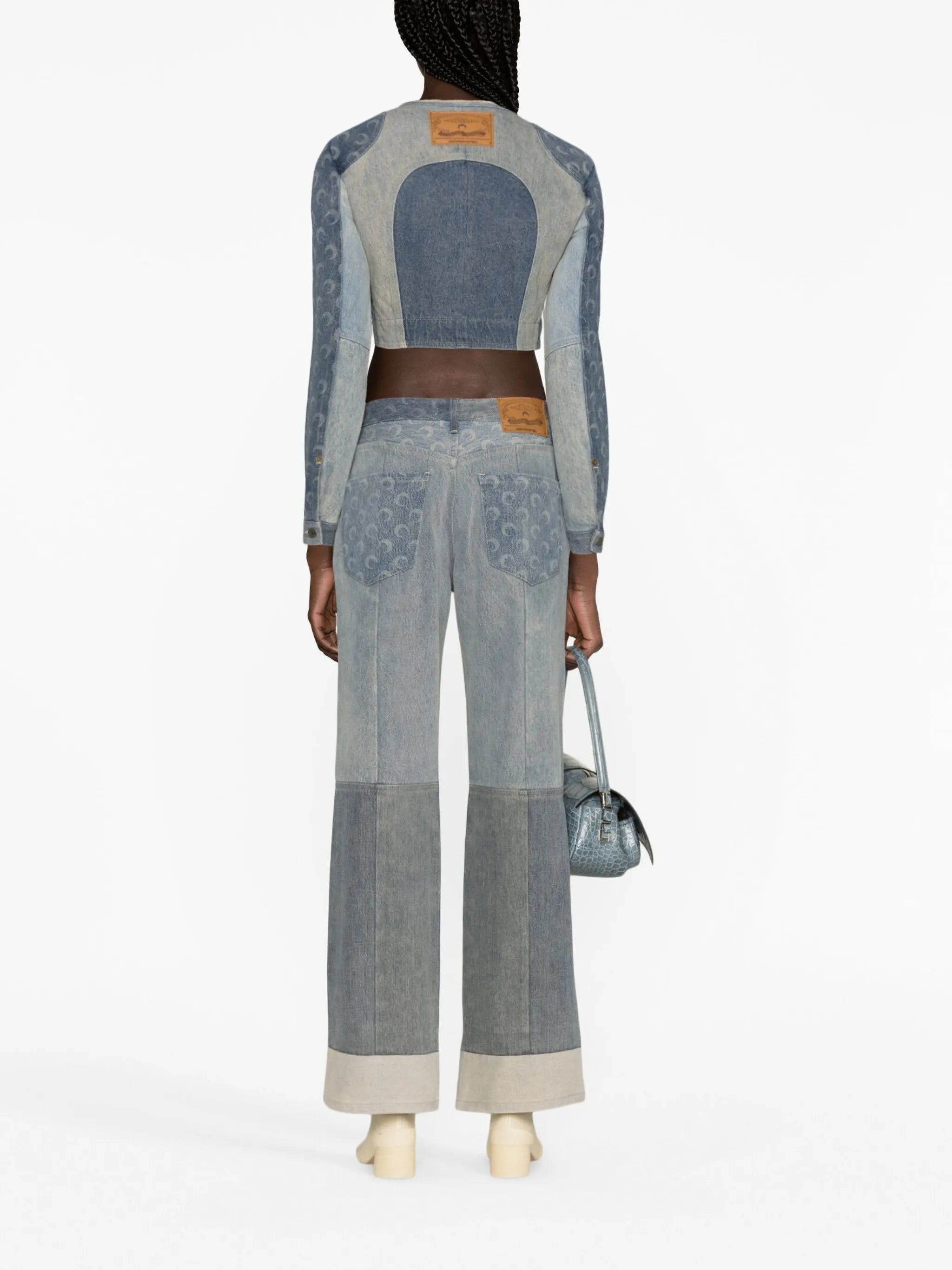 Regenerated wide-leg jeans