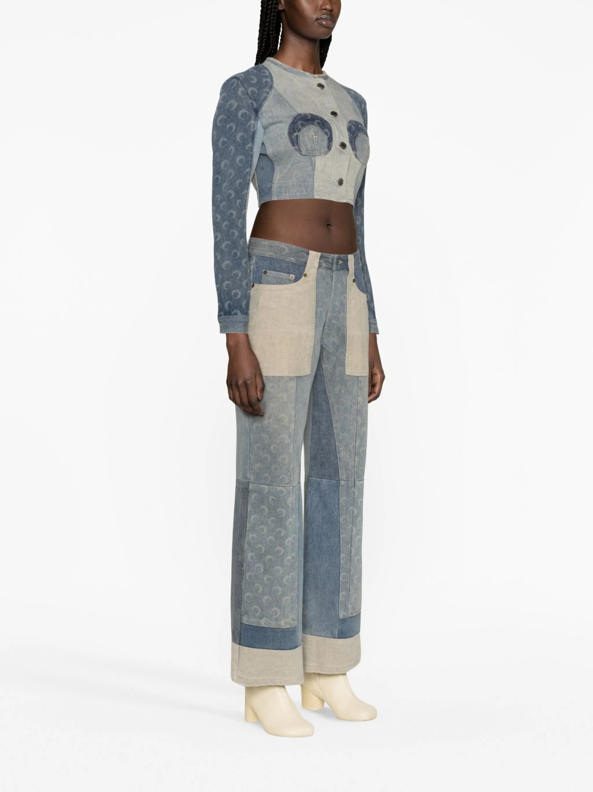Regenerated wide-leg jeans