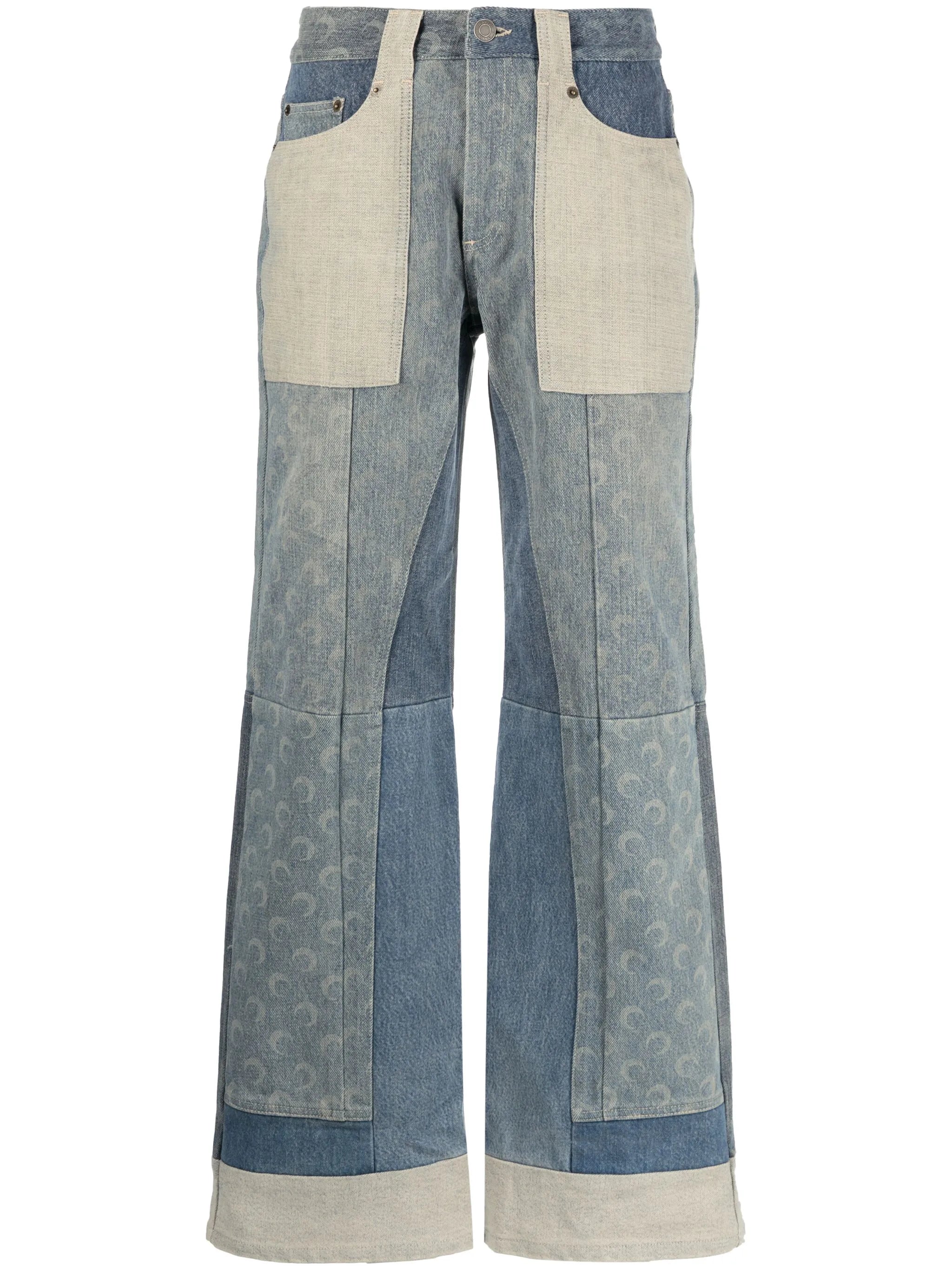 Regenerated wide-leg jeans
