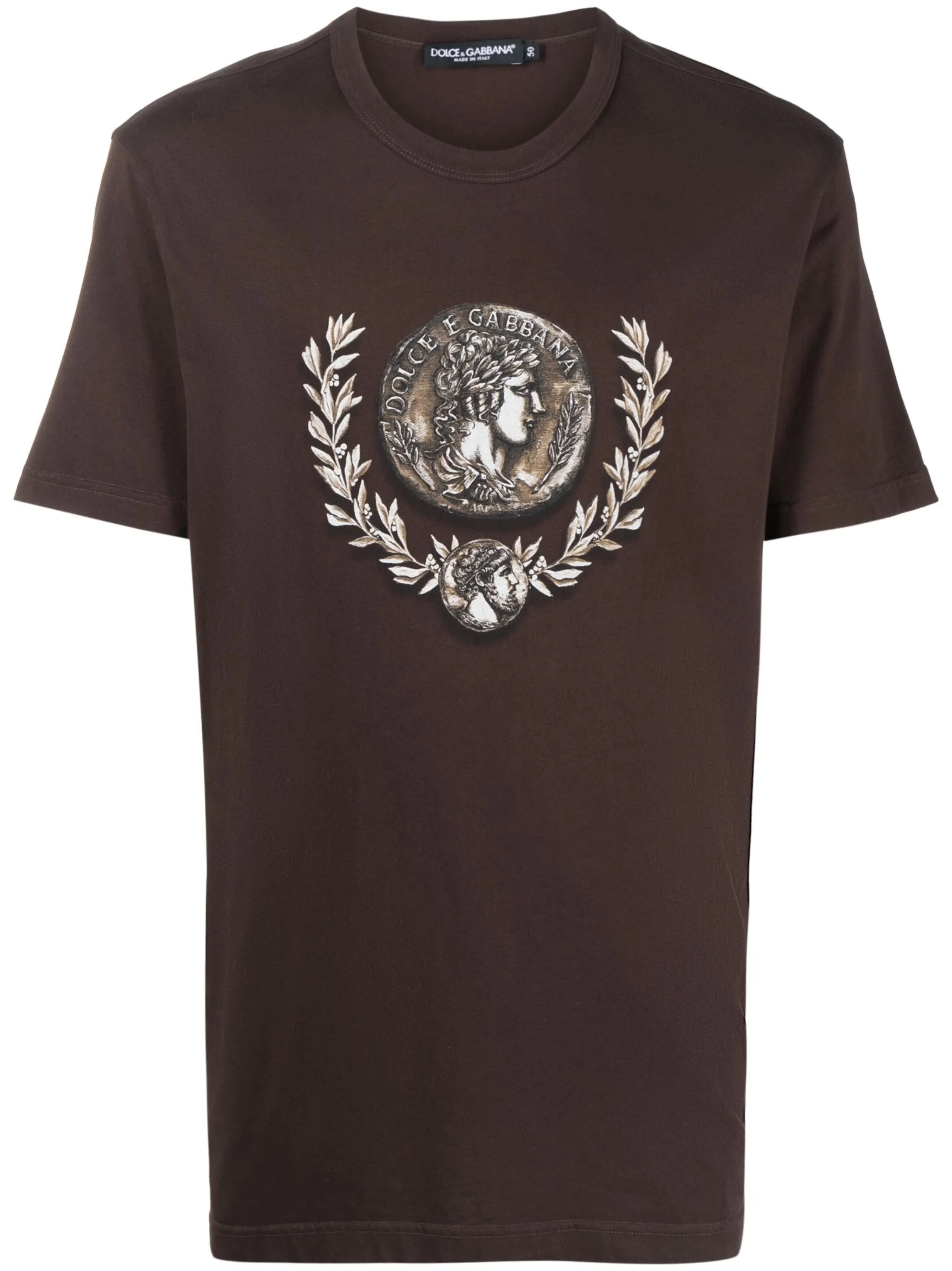 coin-print cotton T-shirt