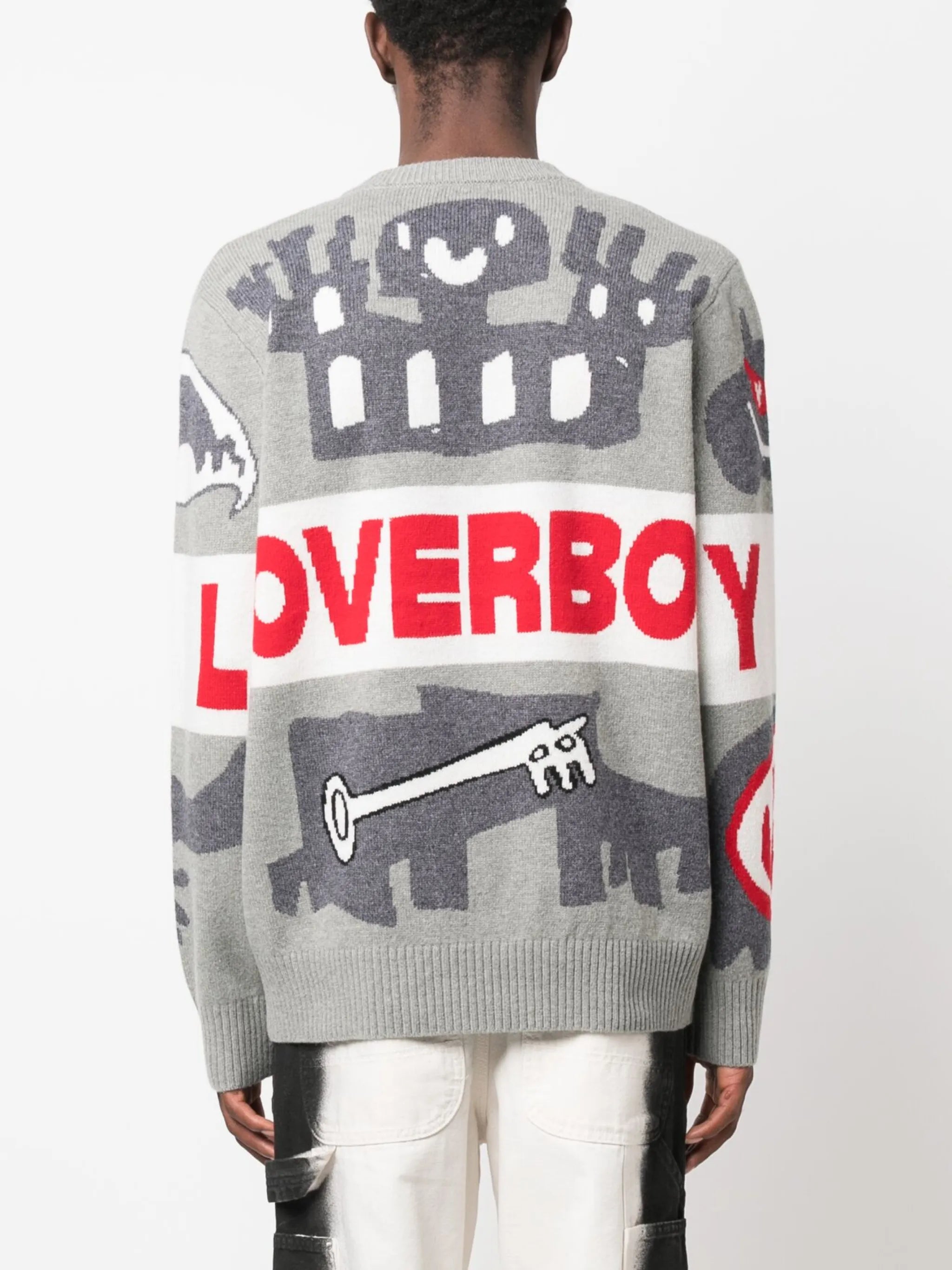 crew-neck intarsia-knit jumper