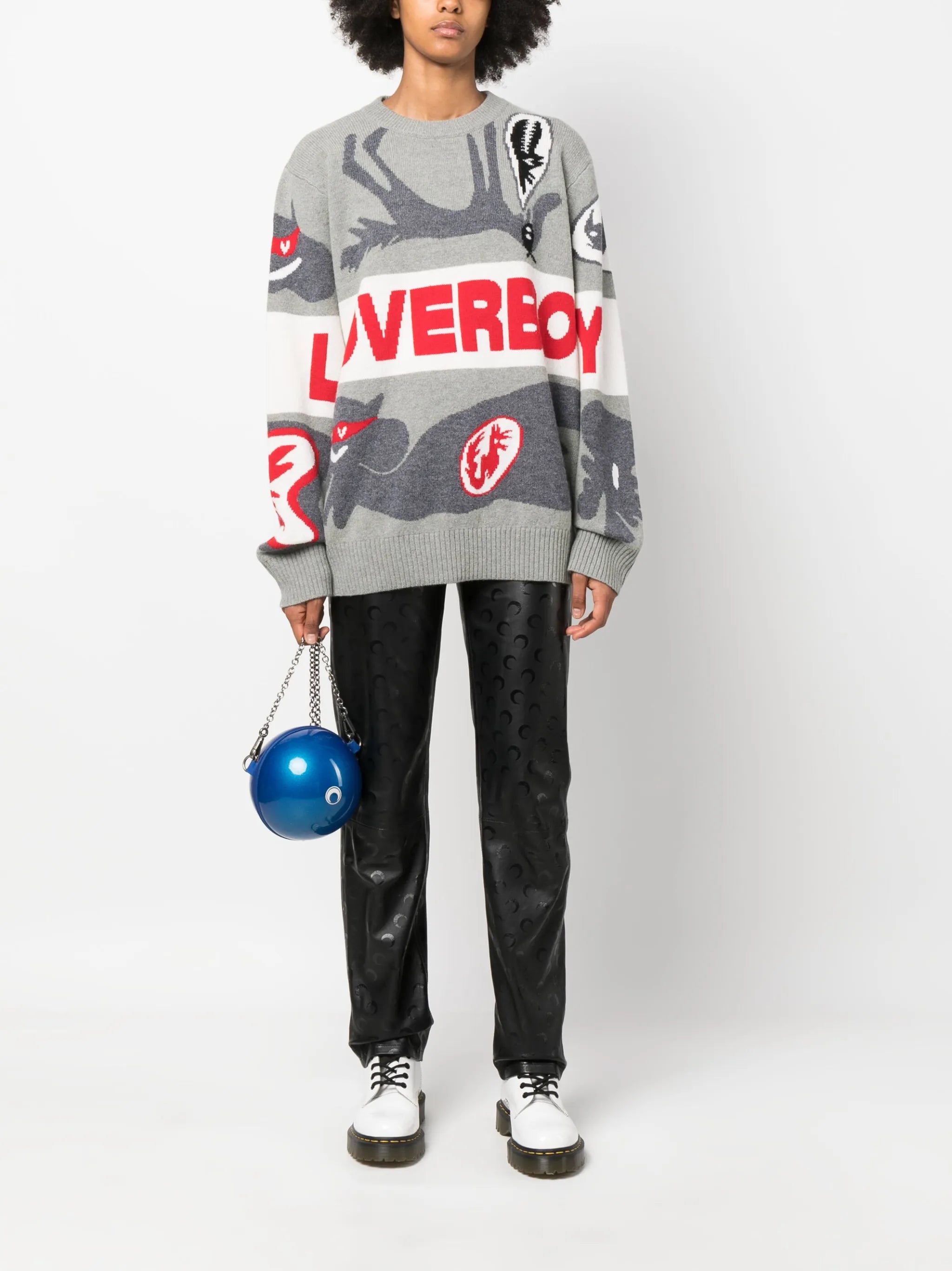 crew-neck intarsia-knit jumper