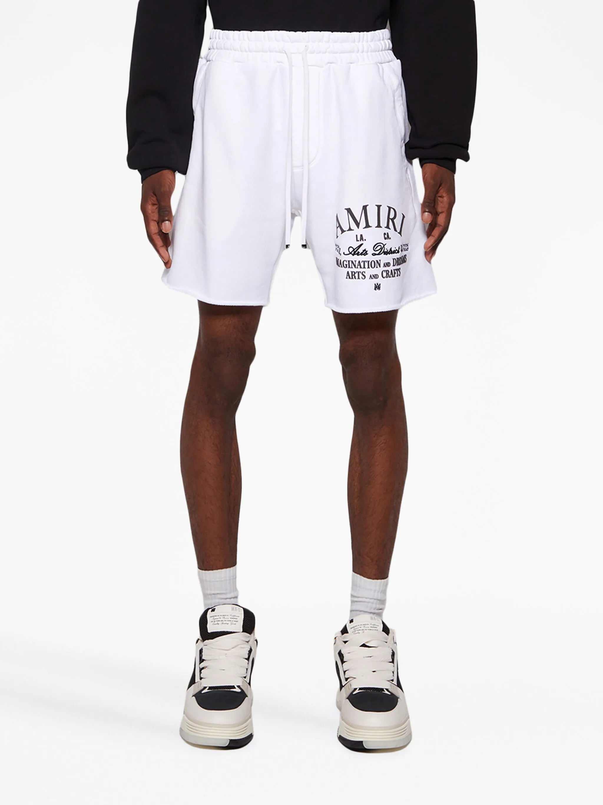 logo-print cotton track shorts