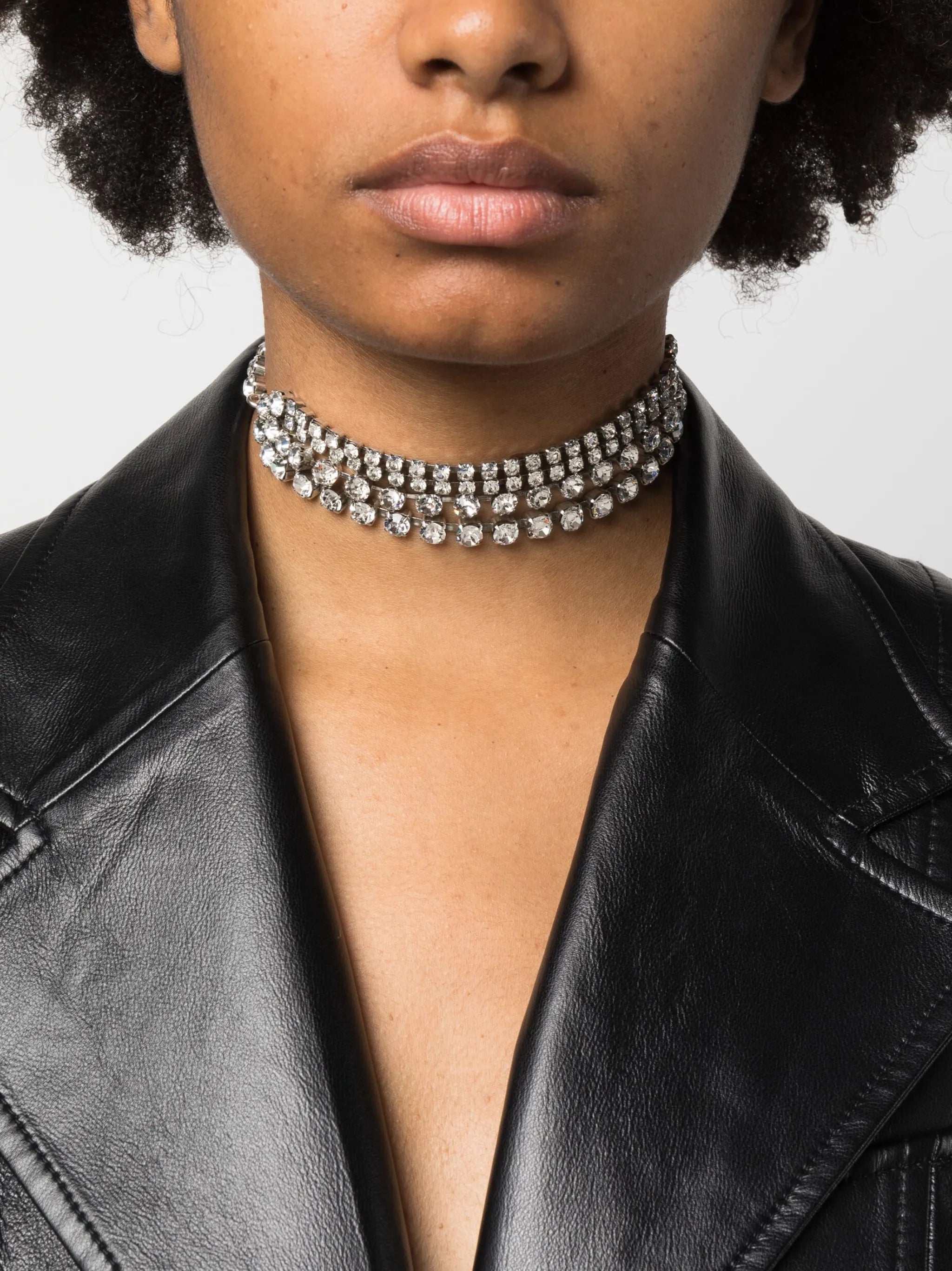 crystal-embellished choker necklace