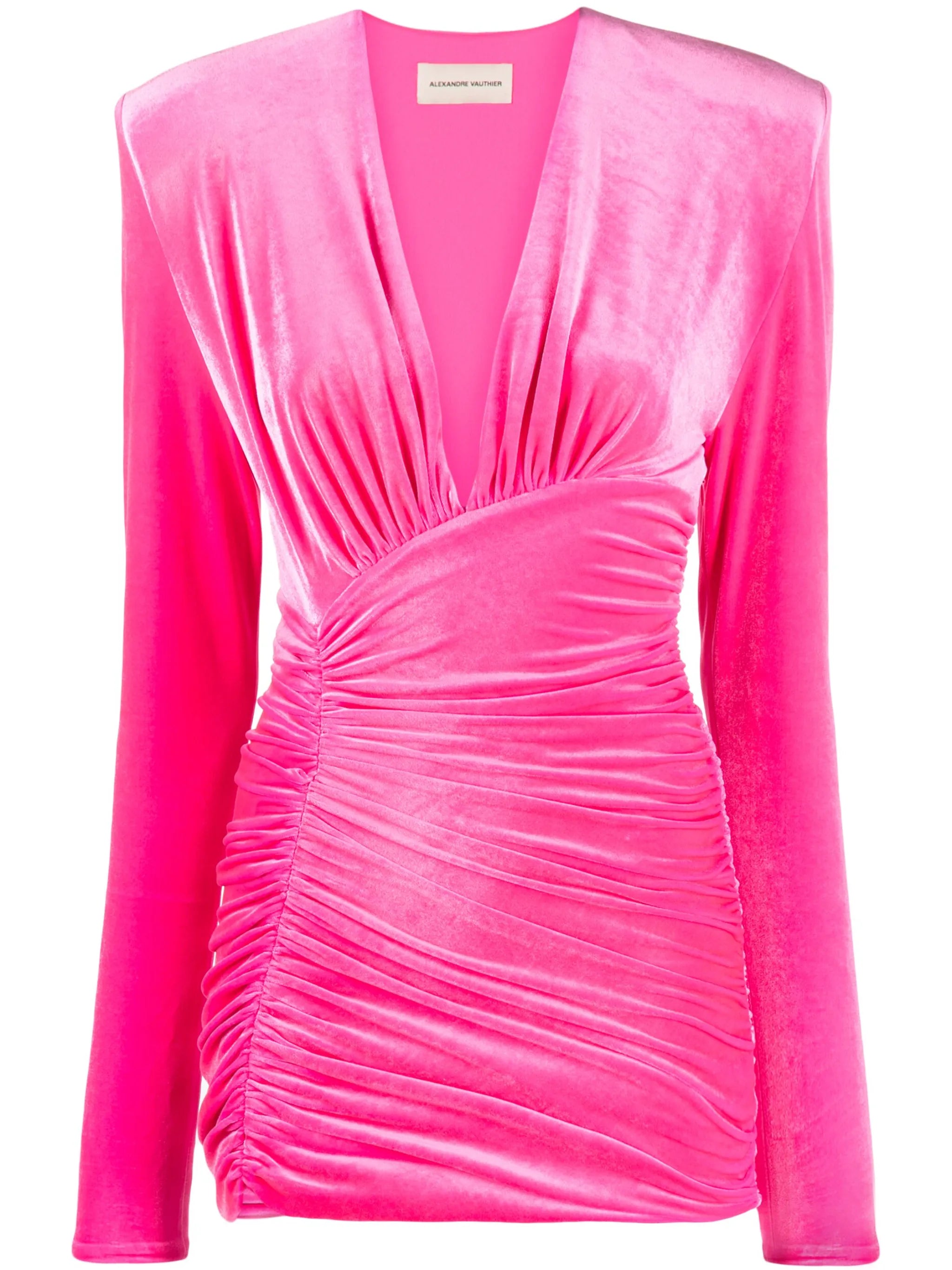 ruched velvet minidress