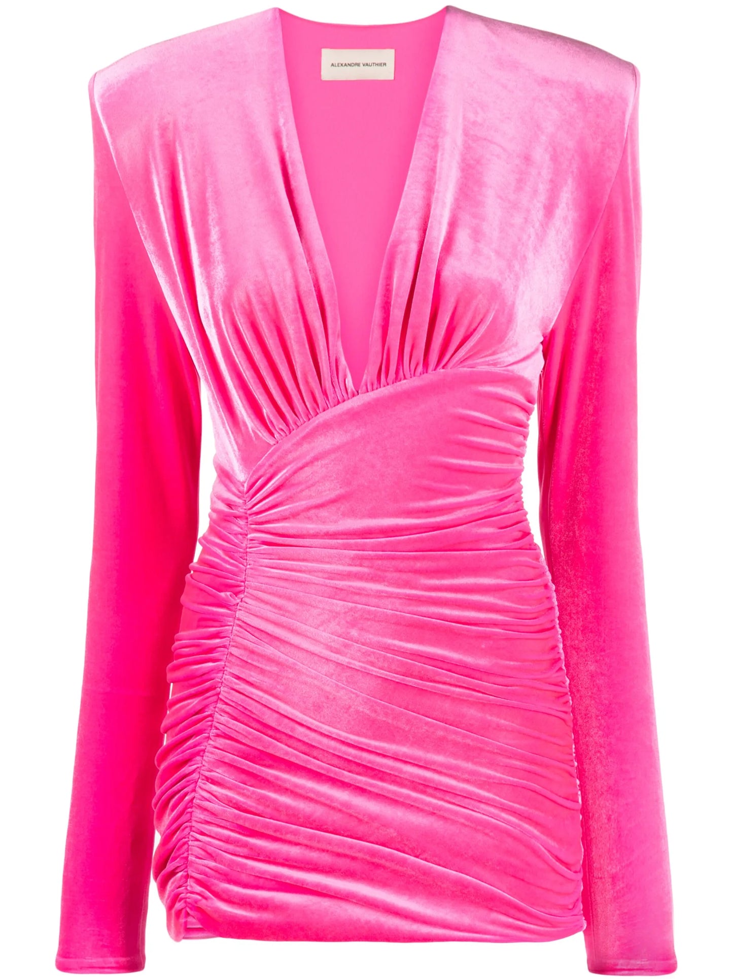ruched velvet minidress