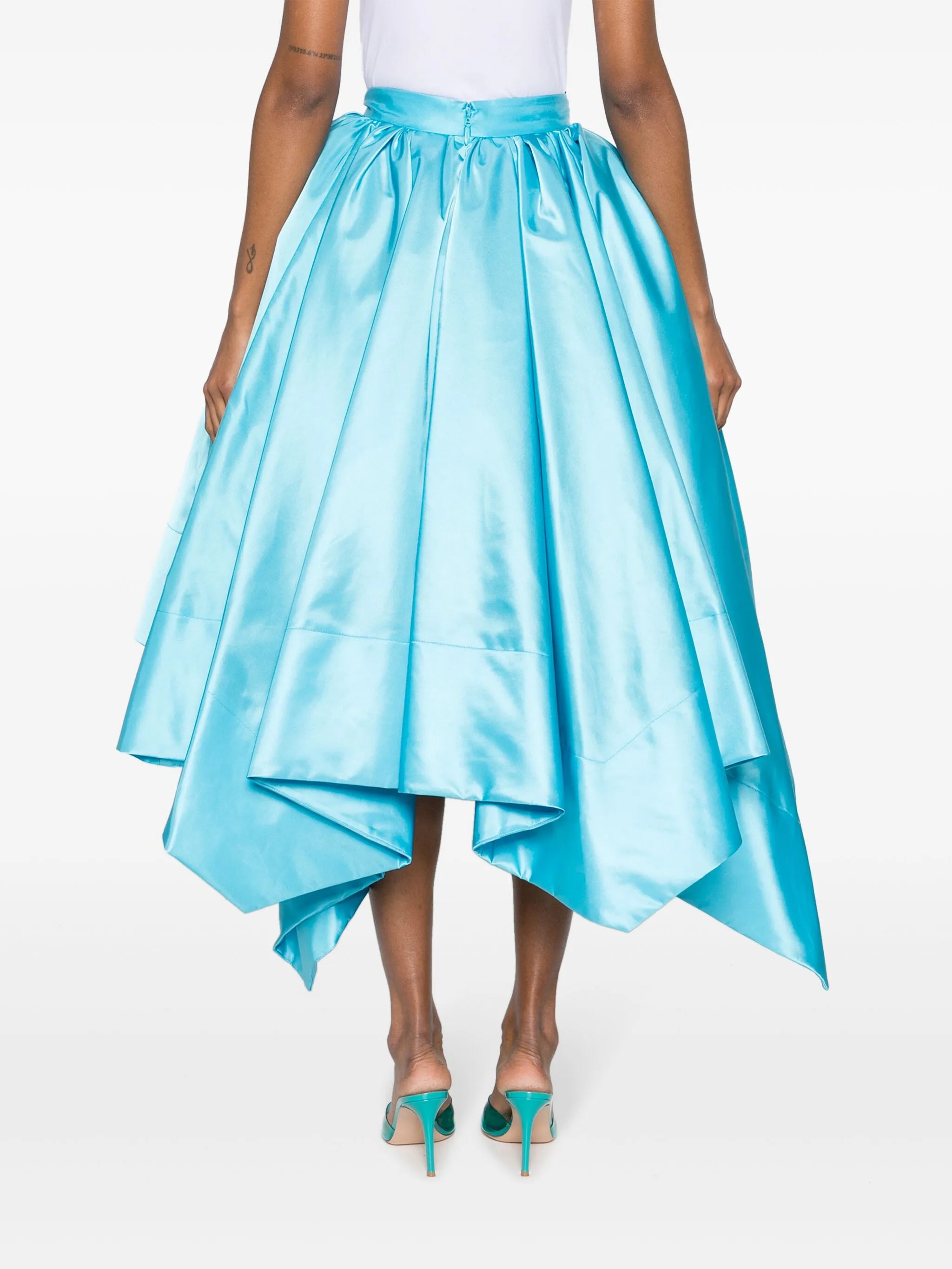 pleated midi full skirt