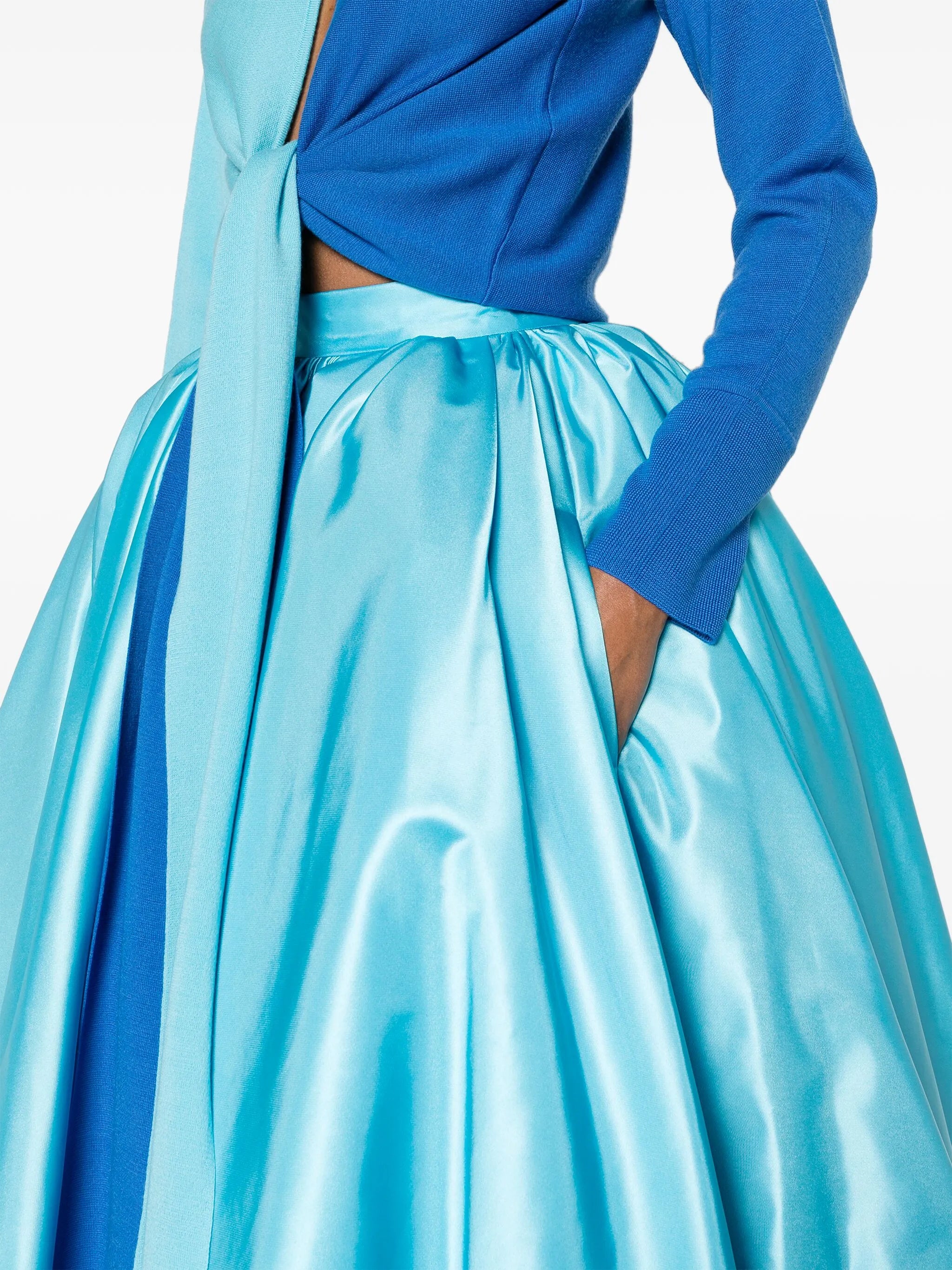 pleated midi full skirt