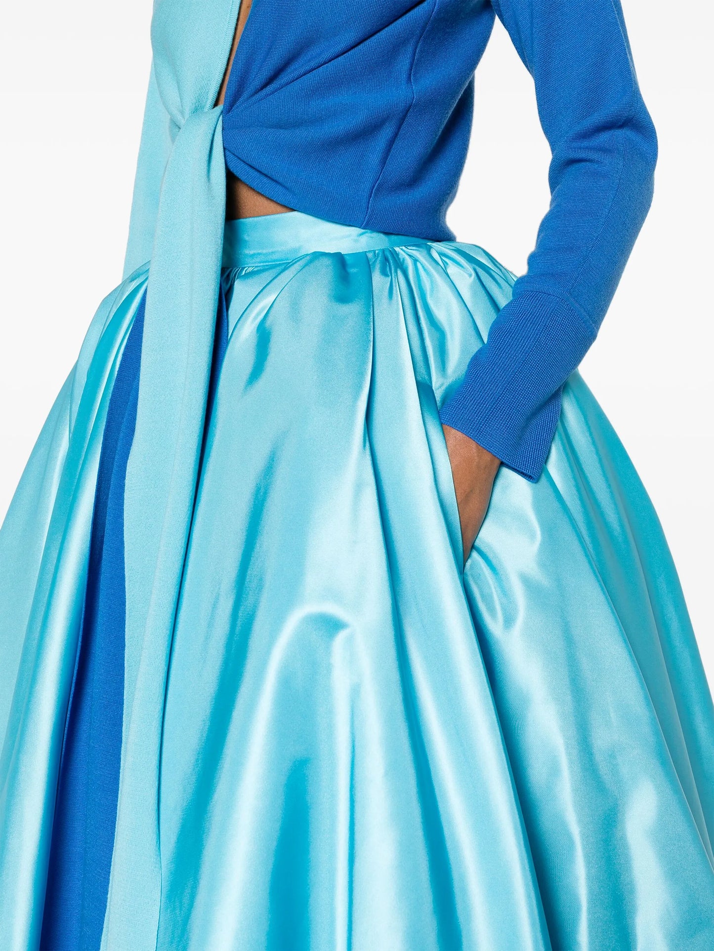 pleated midi full skirt