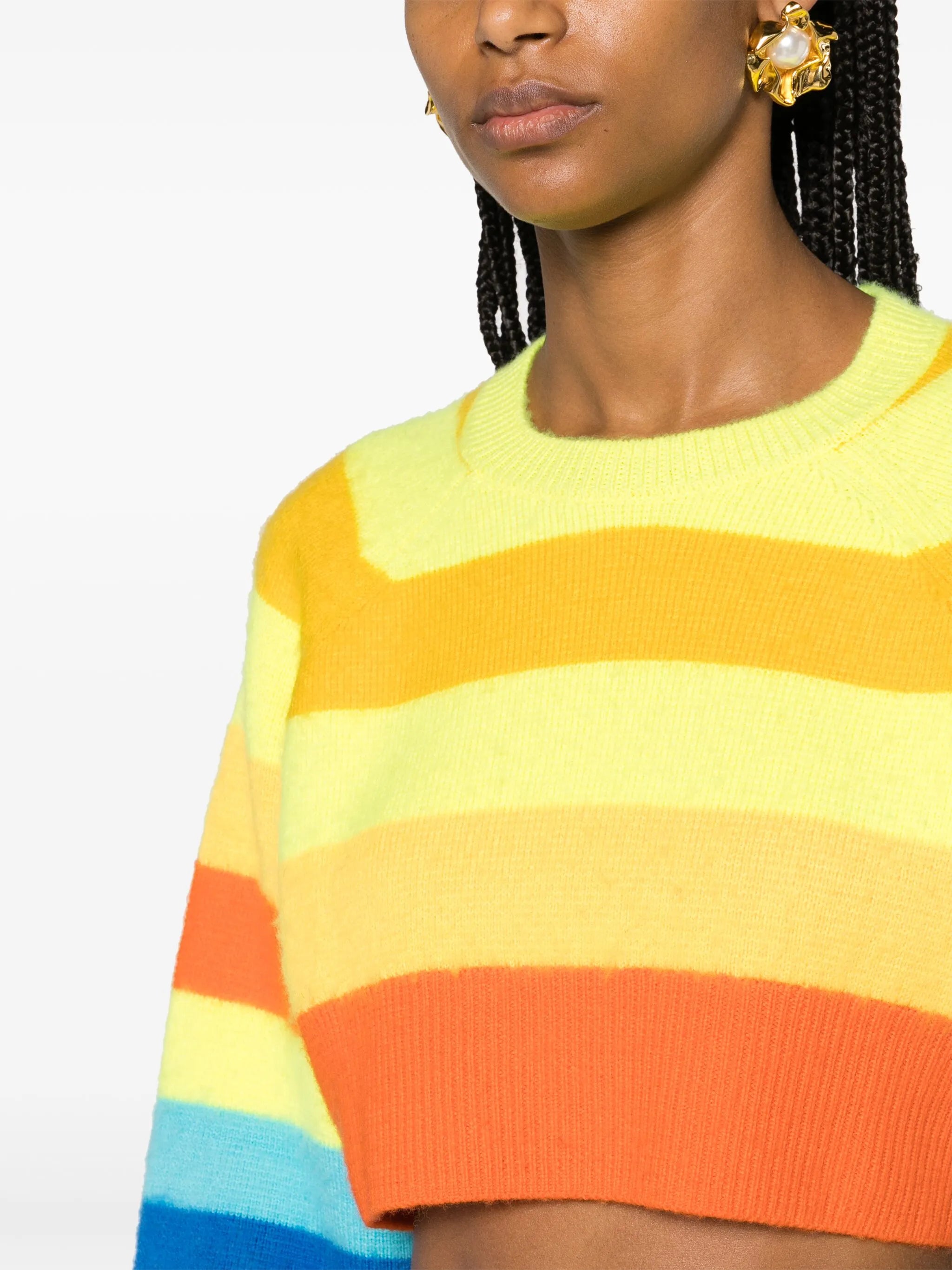 striped cropped jumper