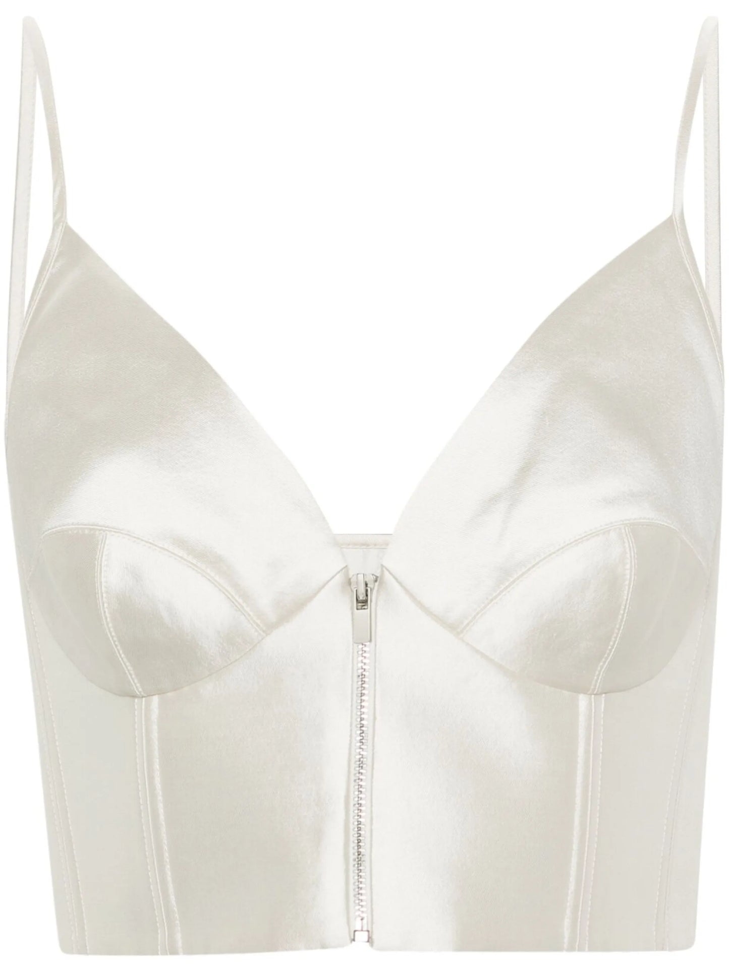 zip-up bralette top