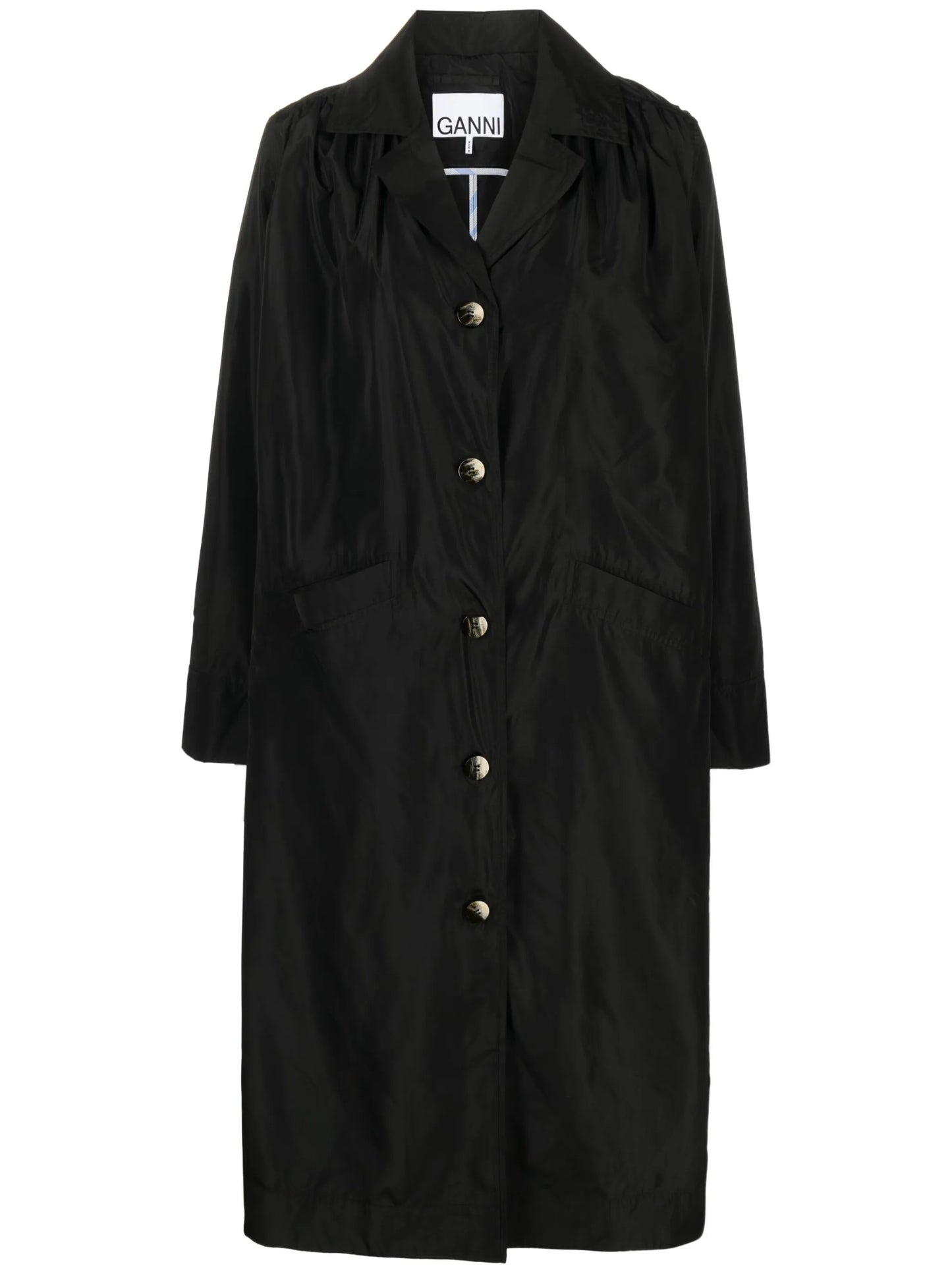 notched-lapel single-breasted coat