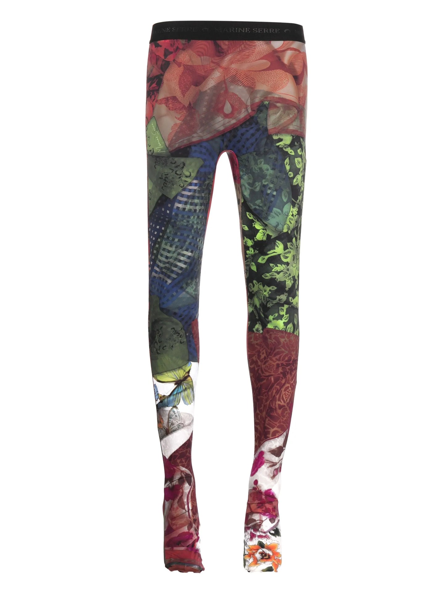 Scarves-print jersey tights