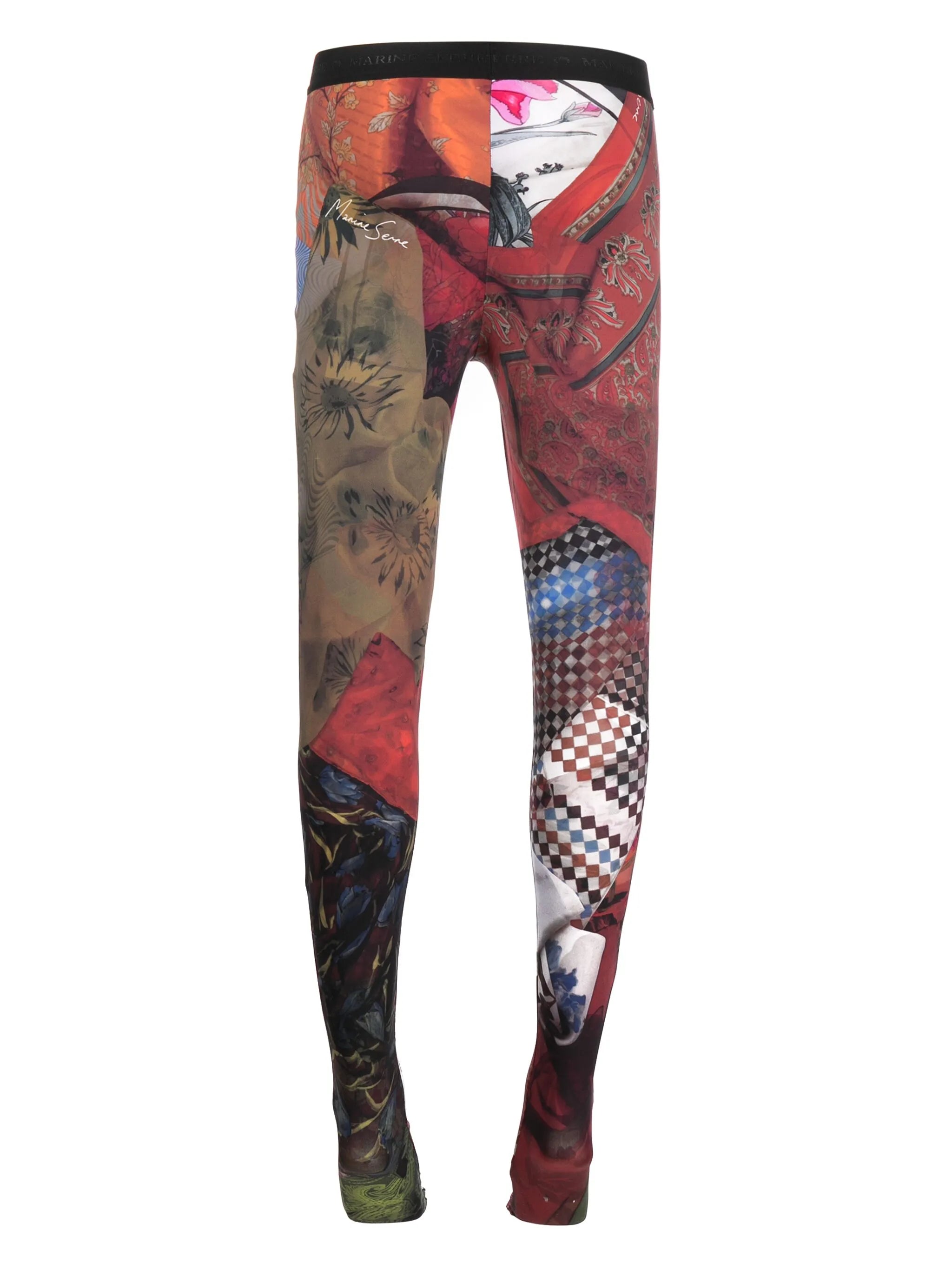 Scarves-print jersey tights