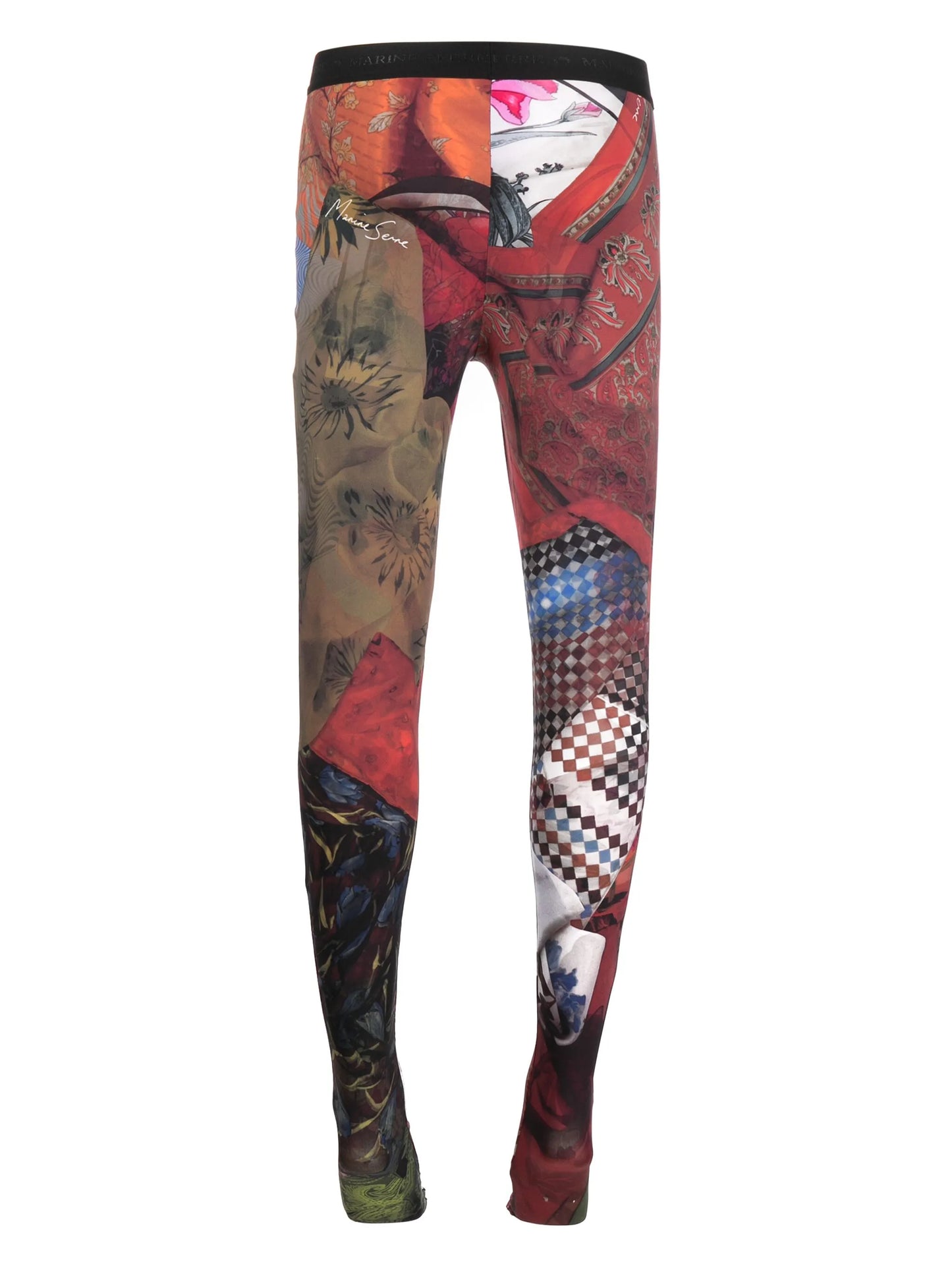 Scarves-print jersey tights