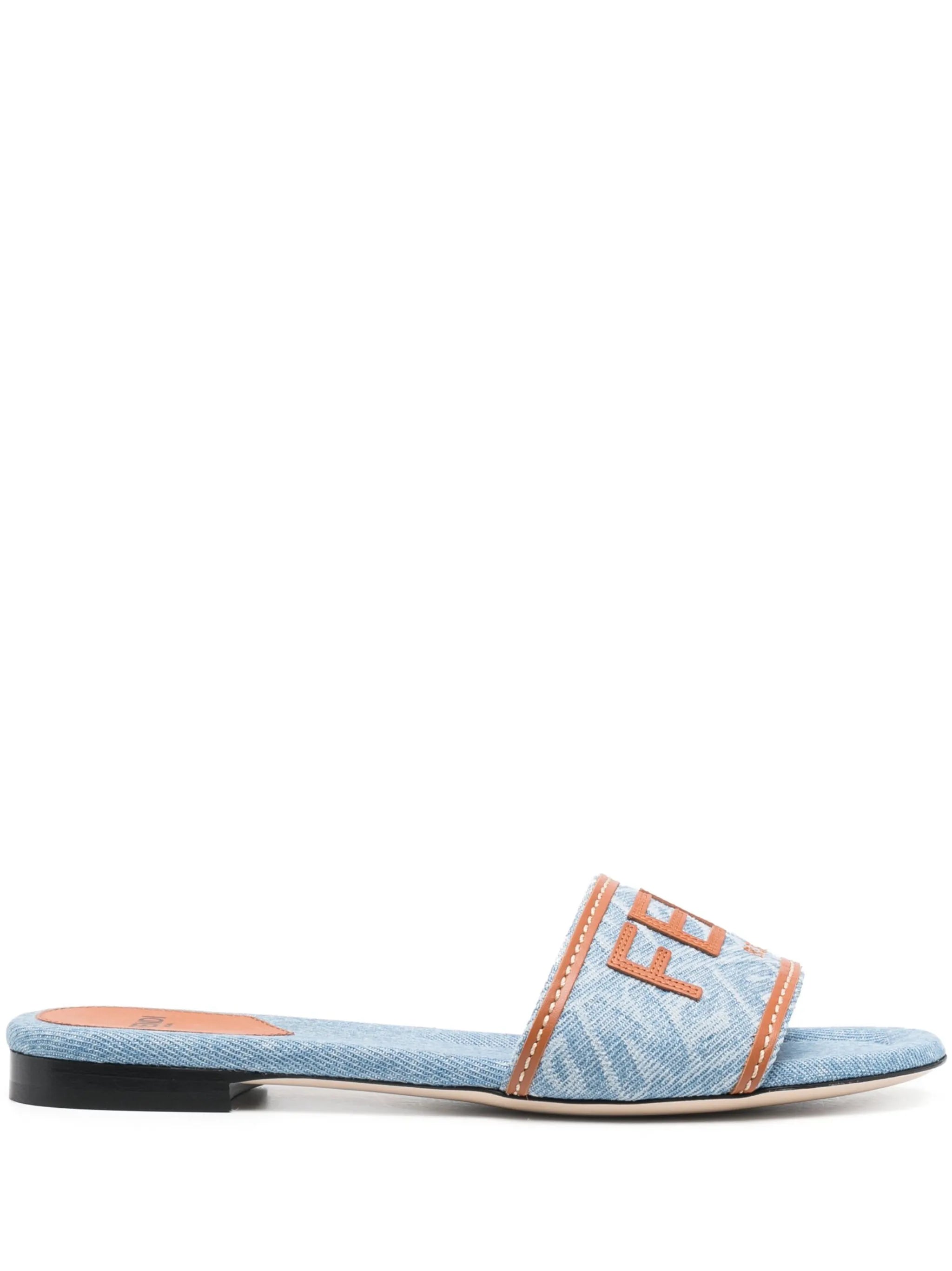 Signature embroidered-logo slides