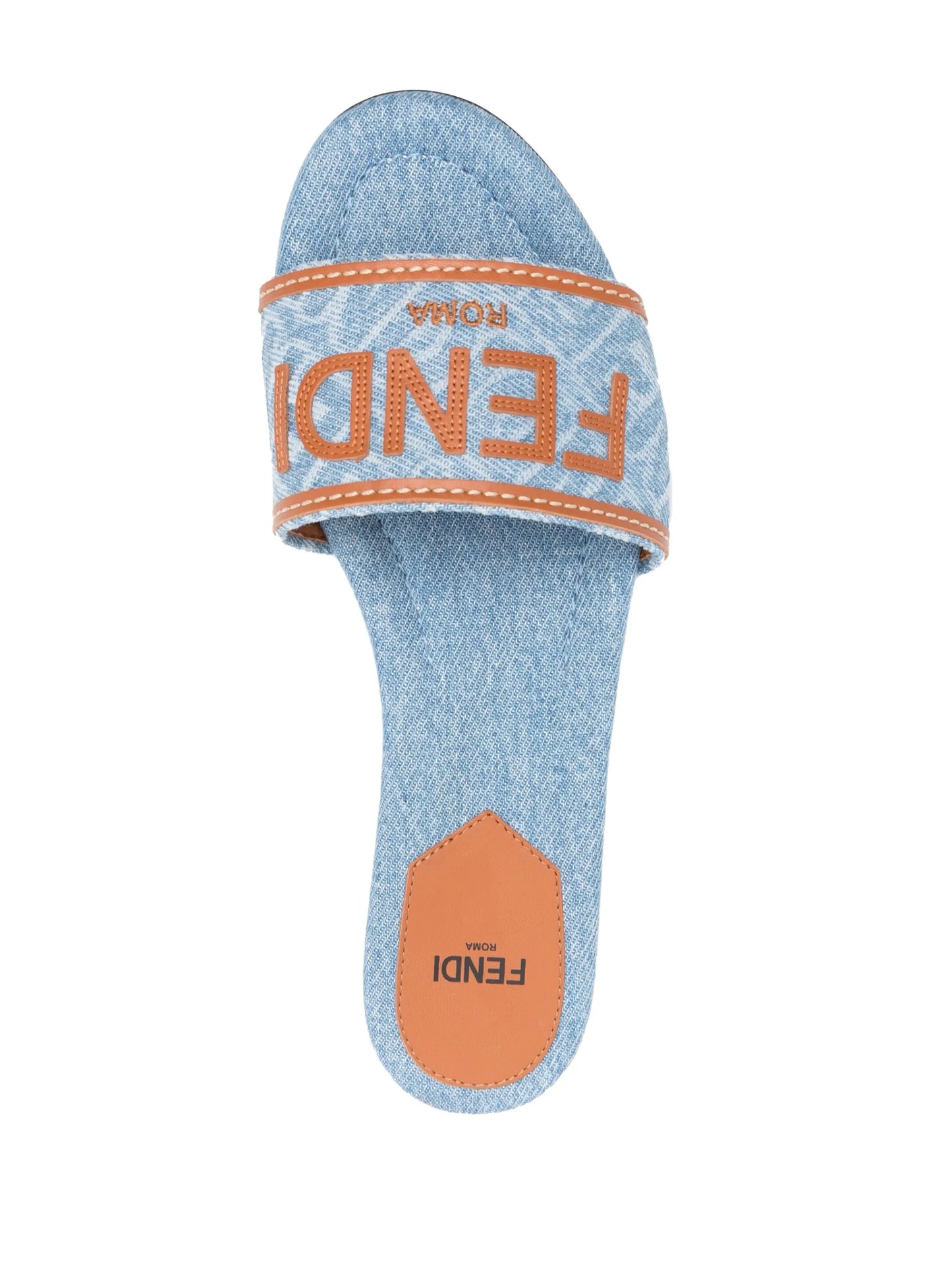 Signature embroidered-logo slides