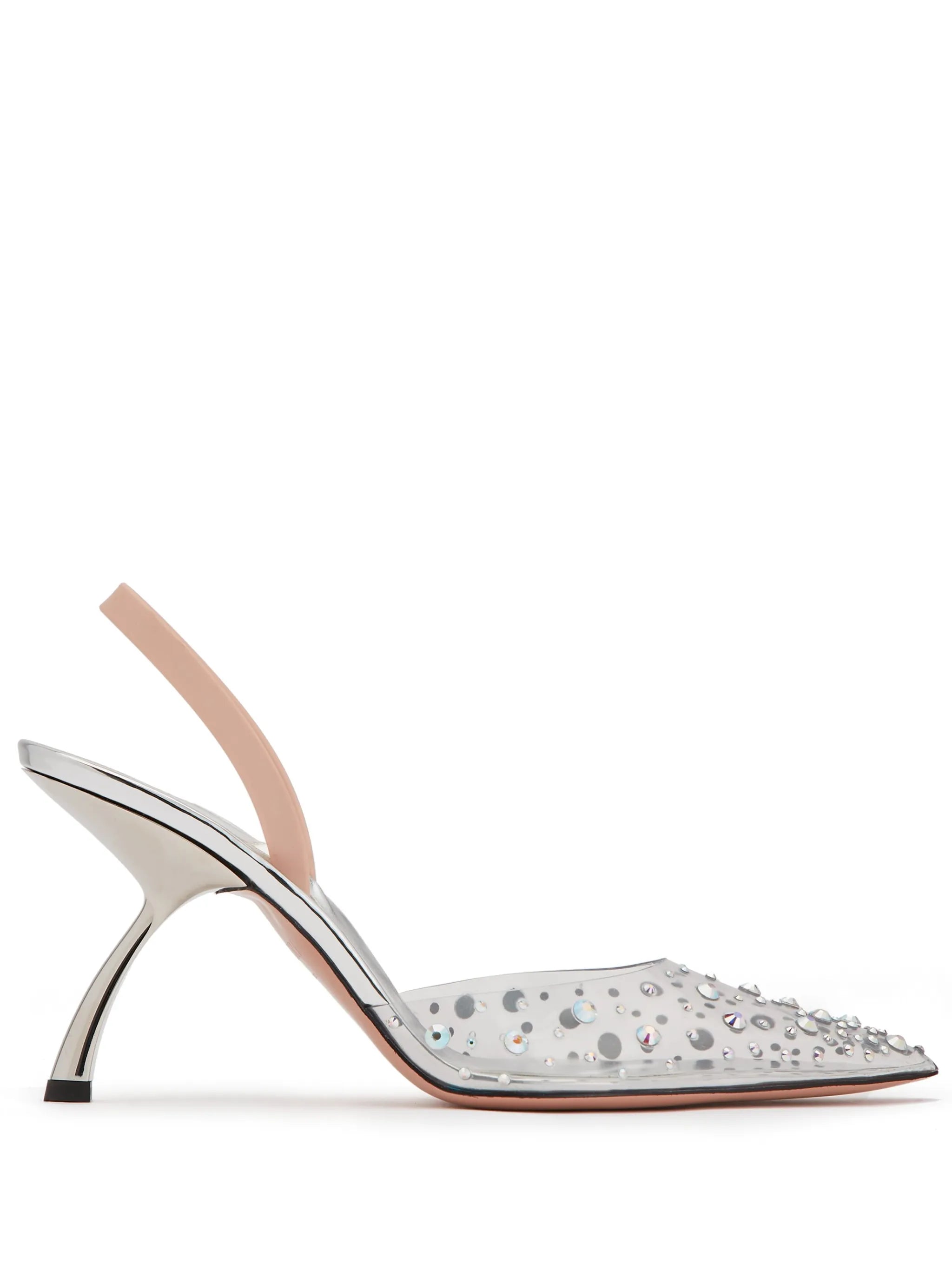 Upnova 85mm crystal-embellished pumps