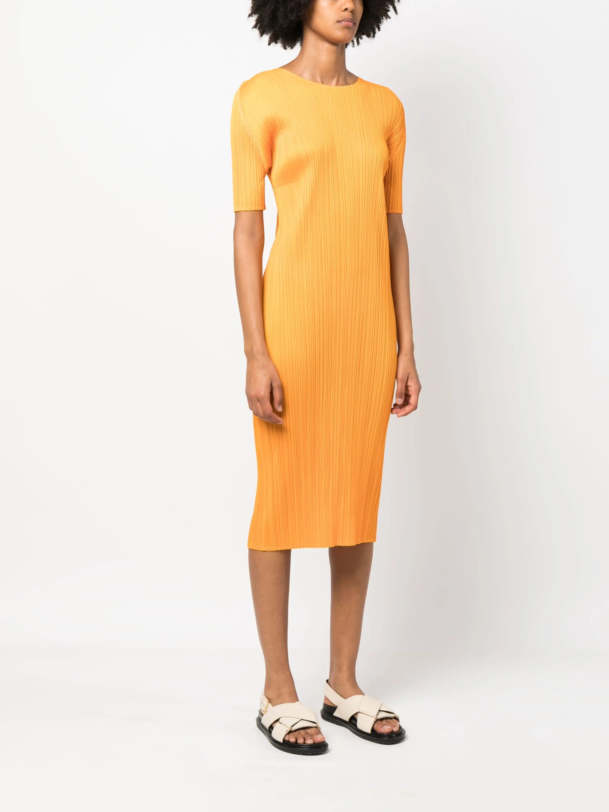 Monthly Colours May plissé midi dress