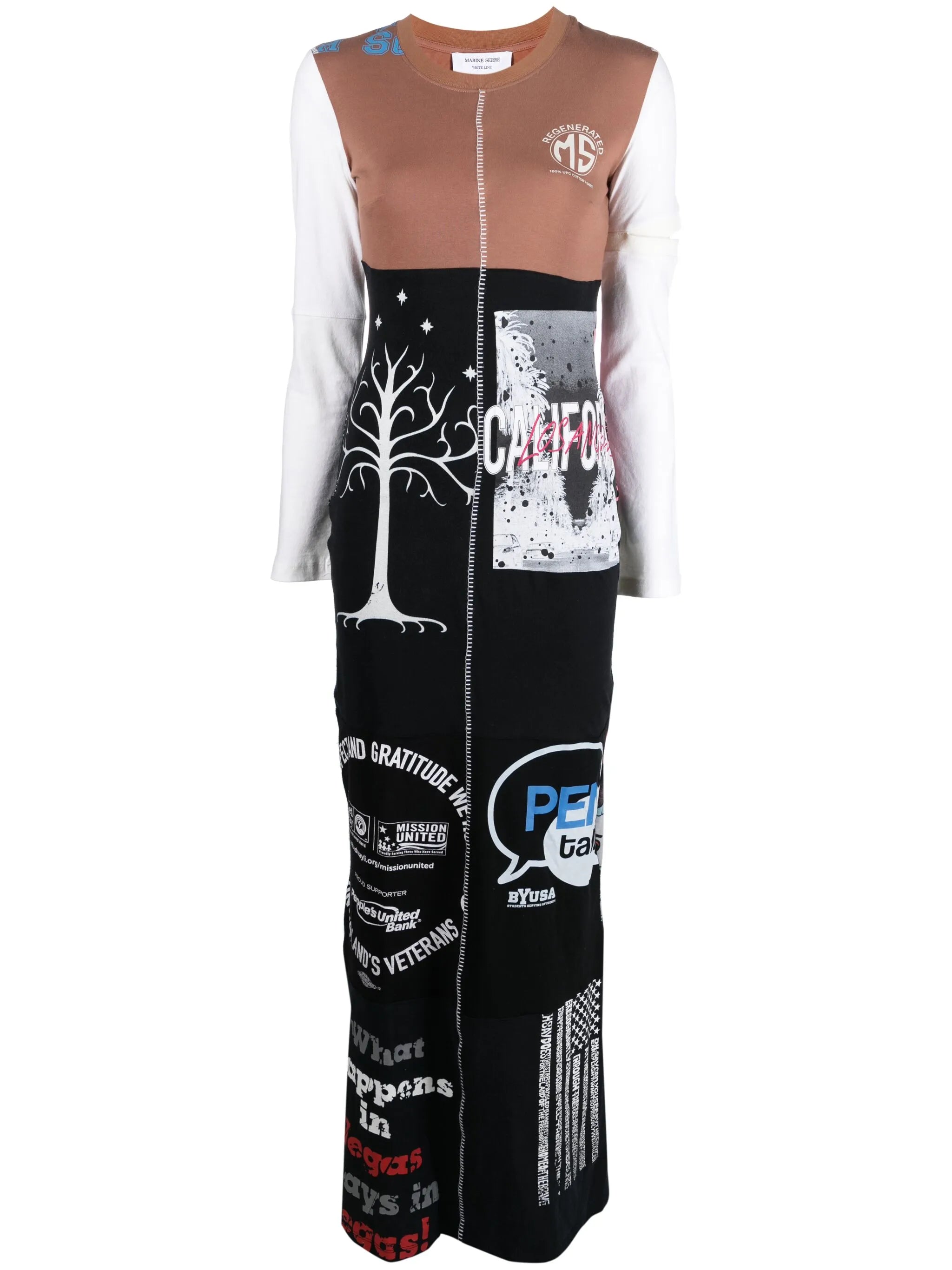 Regenerated T-Shirt patchwork maxi dress