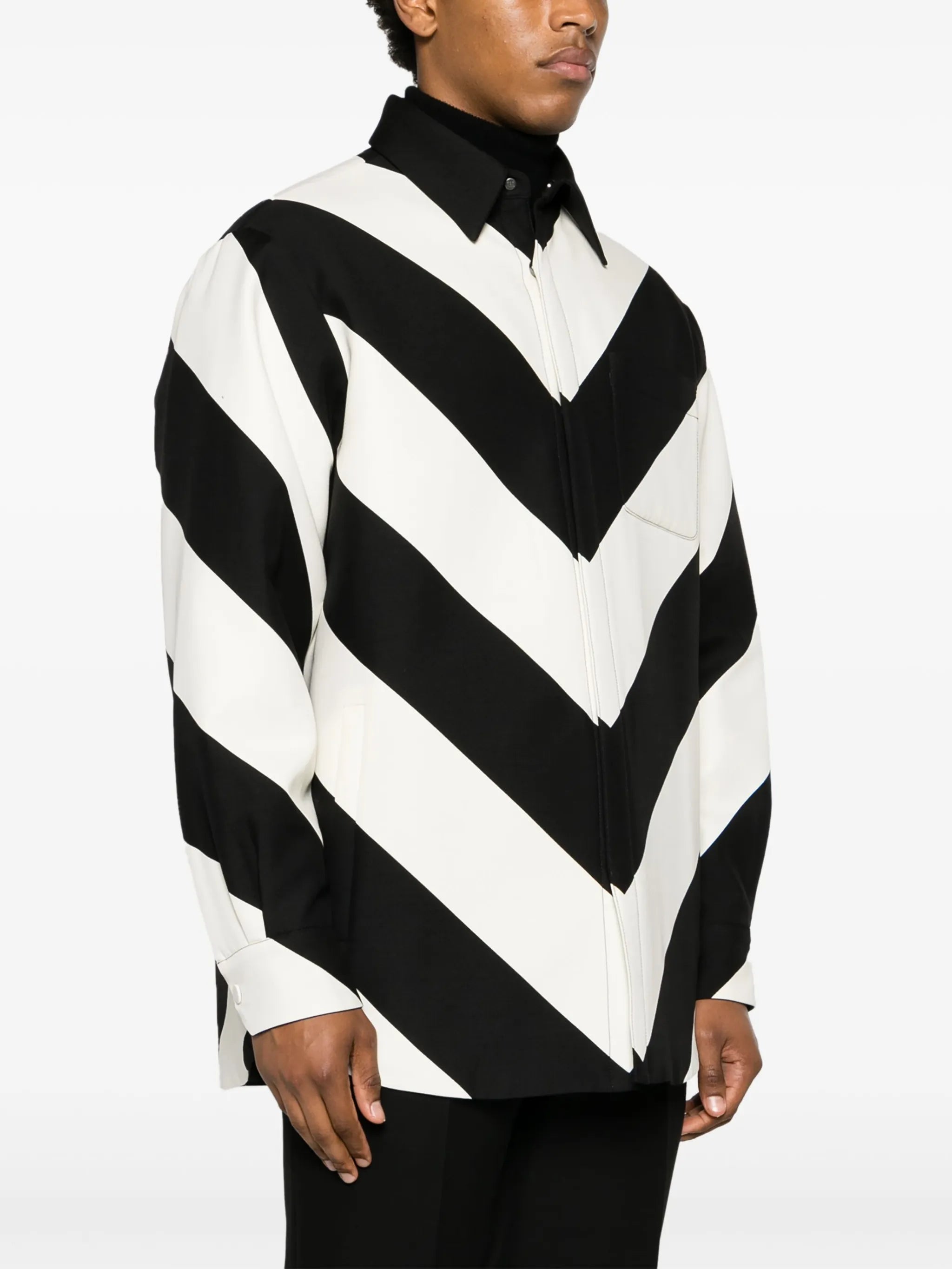 chevron-striped shirt