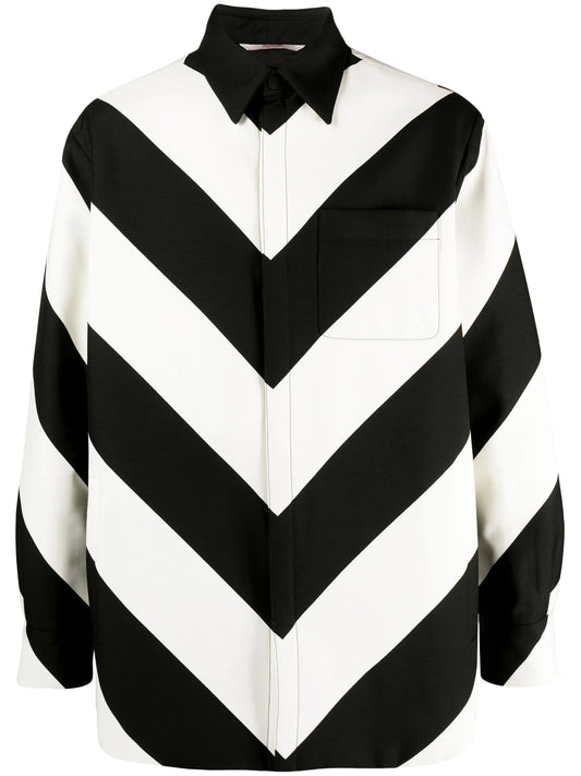 chevron-striped shirt