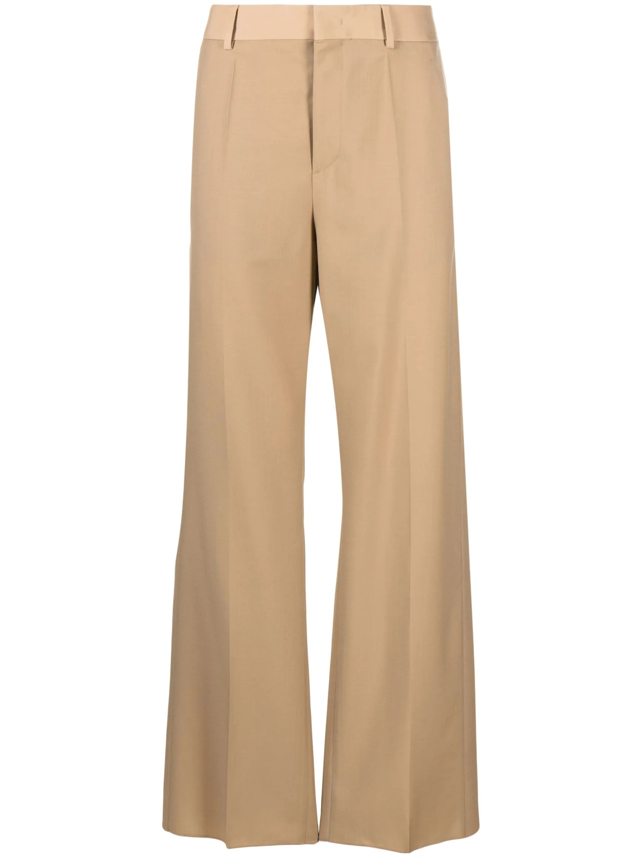 mid-rise wide-leg trousers