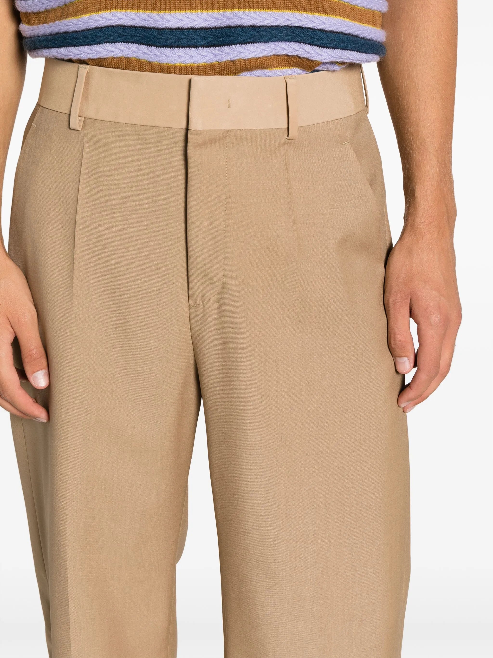 mid-rise wide-leg trousers