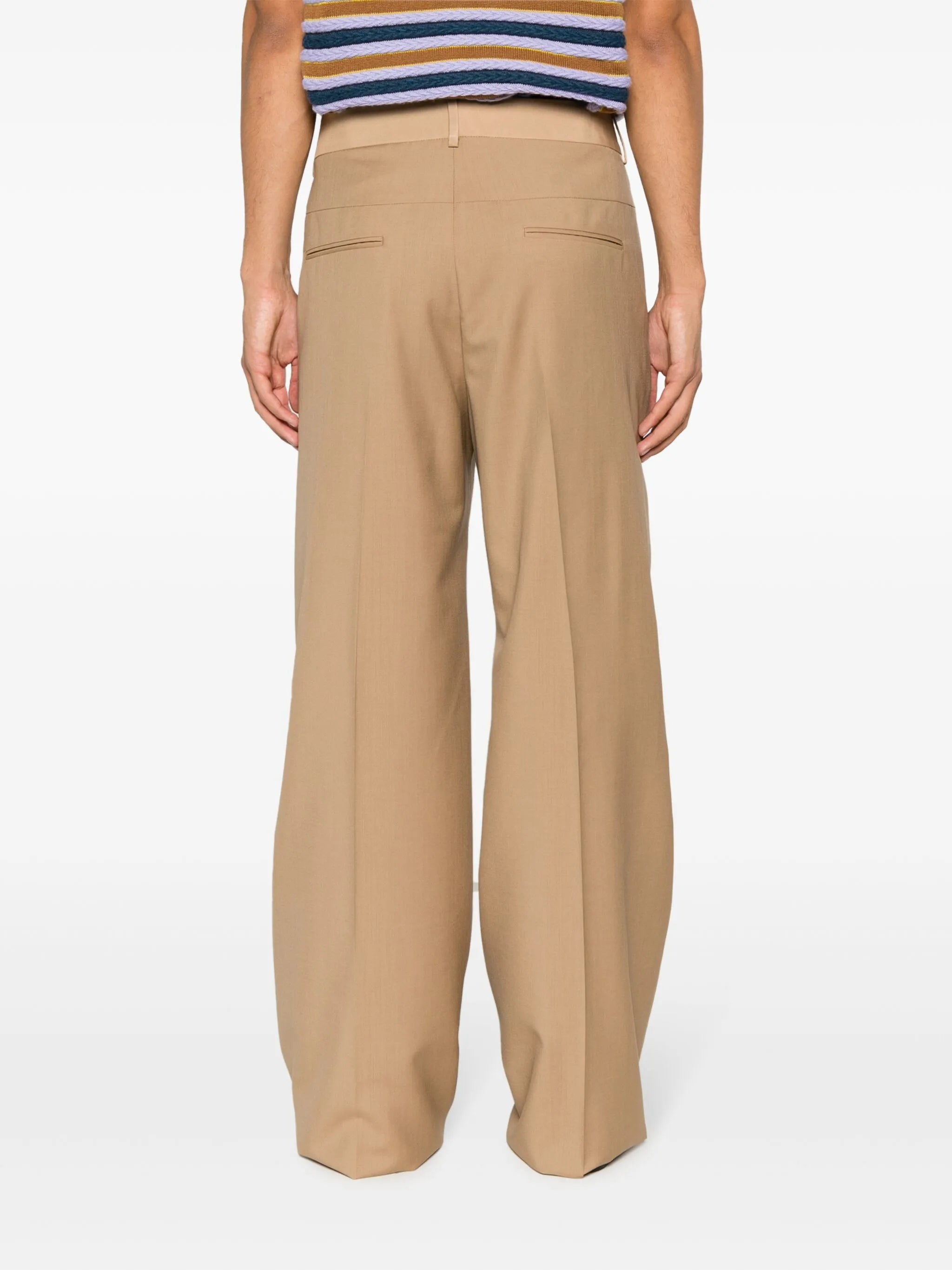 mid-rise wide-leg trousers