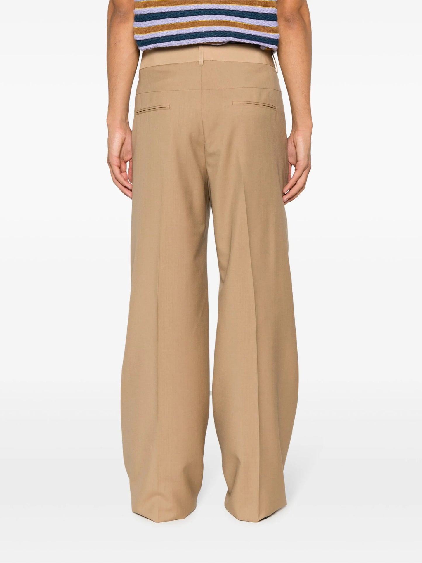 mid-rise wide-leg trousers