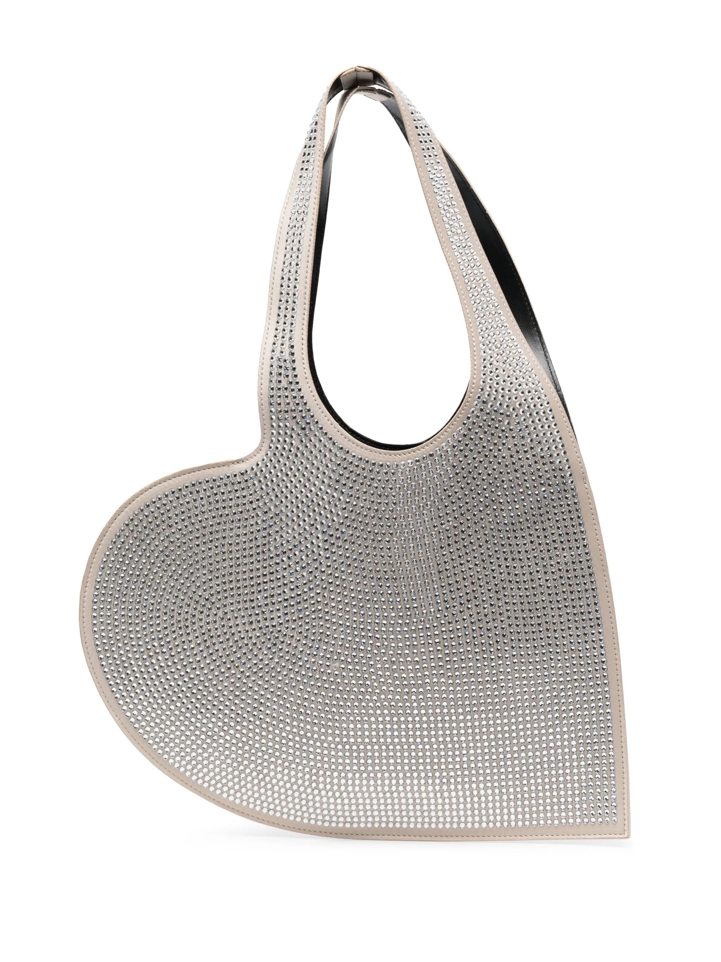 crystal-embellished heart-shape tote bag