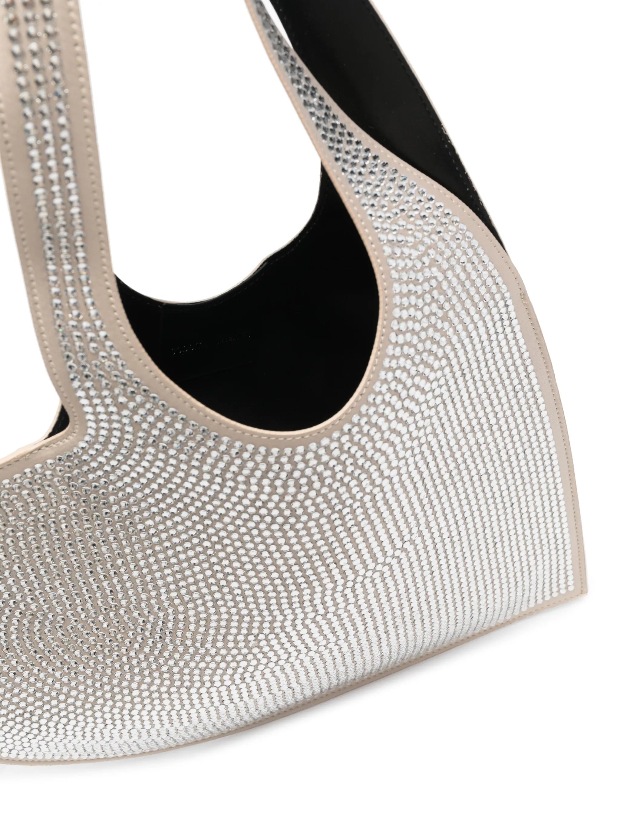 crystal-embellished heart-shape tote bag