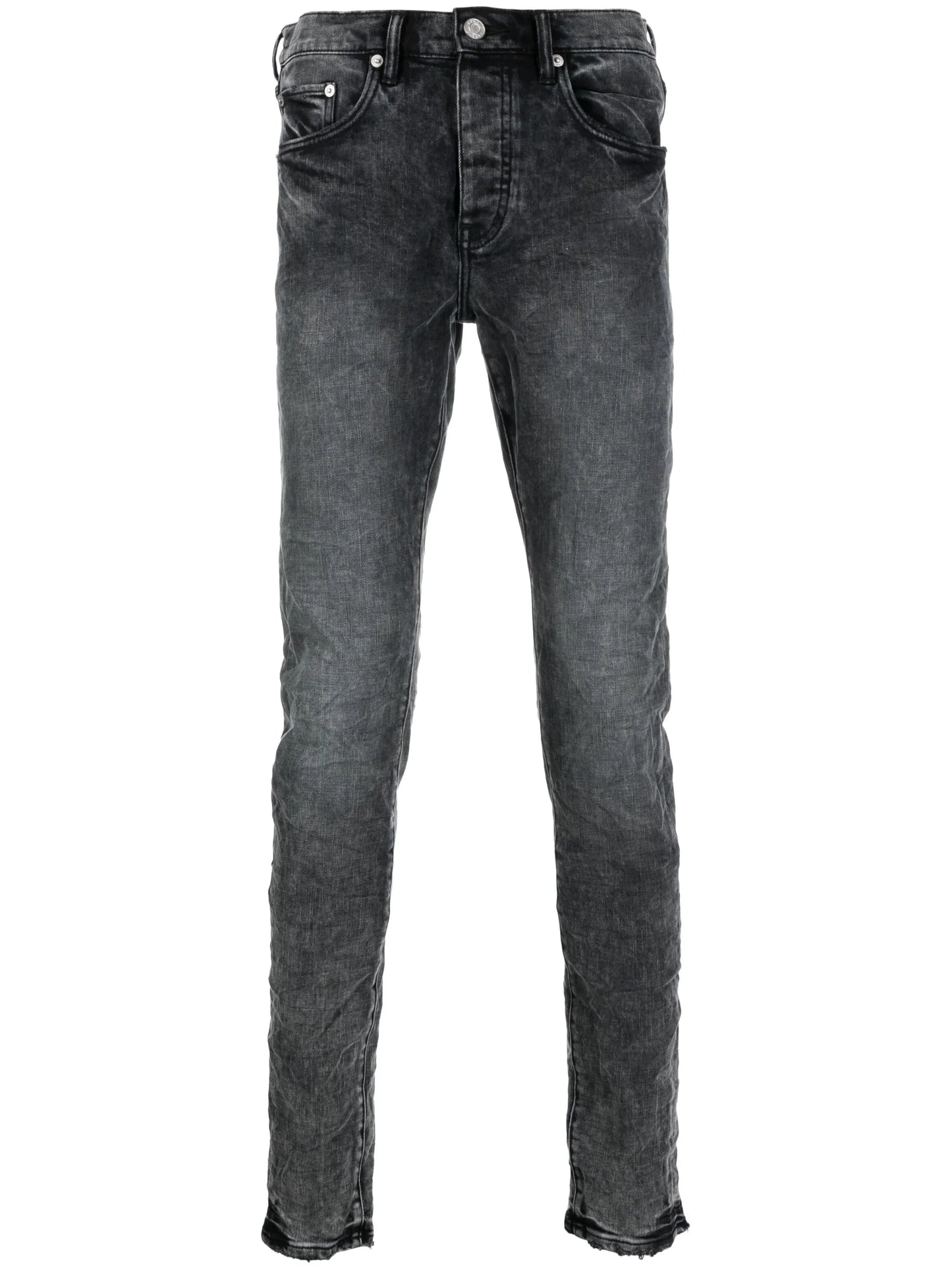 stonewashed mid-rise jeans