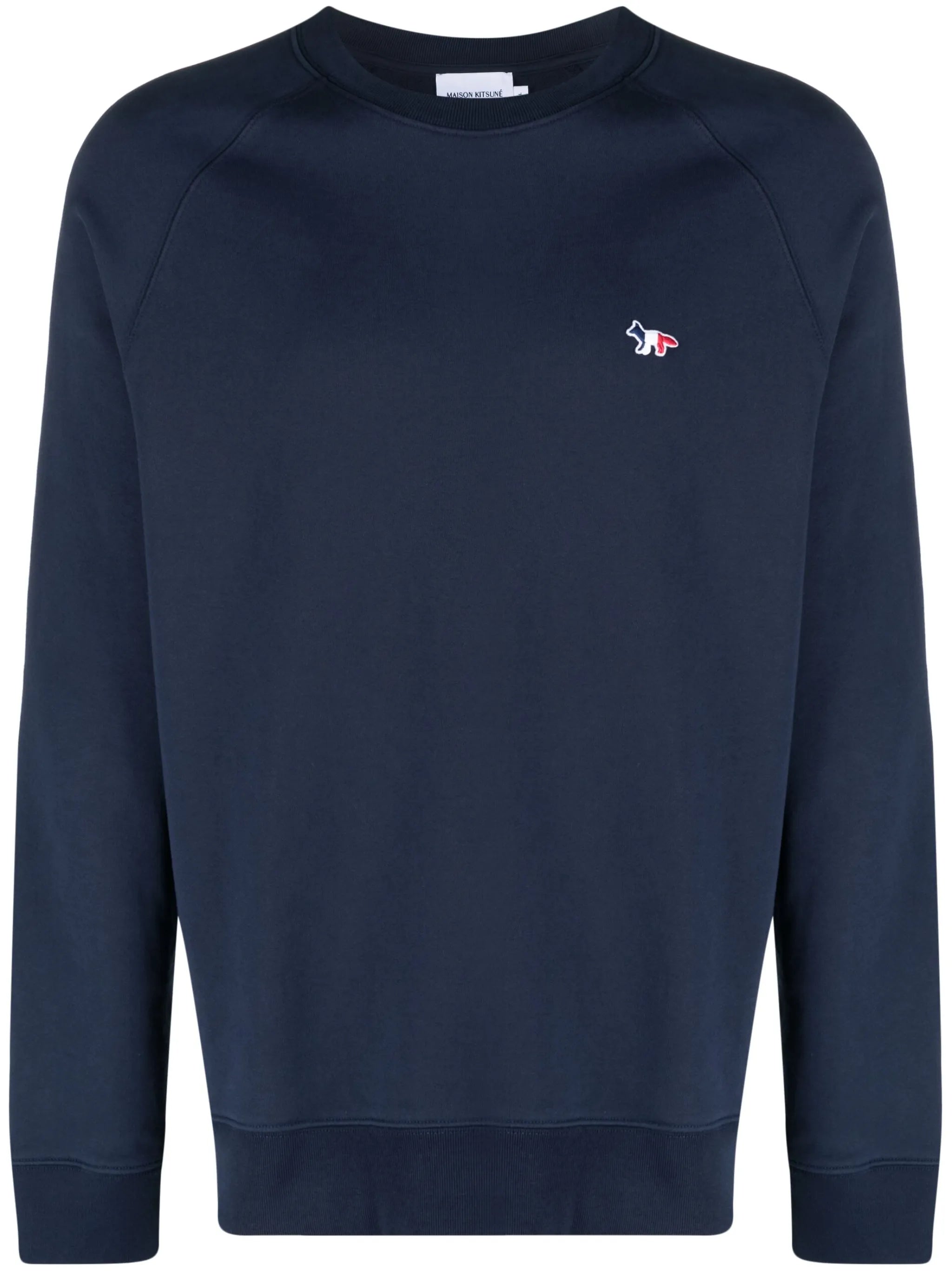 logo-patch crew-neck sweatshirt