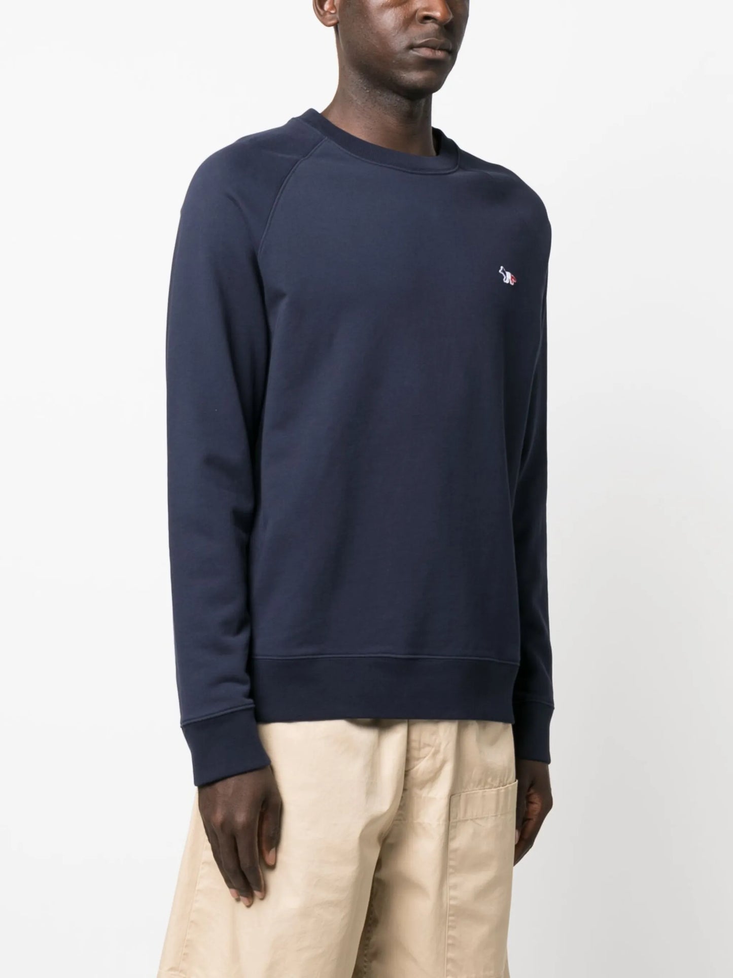 logo-patch crew-neck sweatshirt