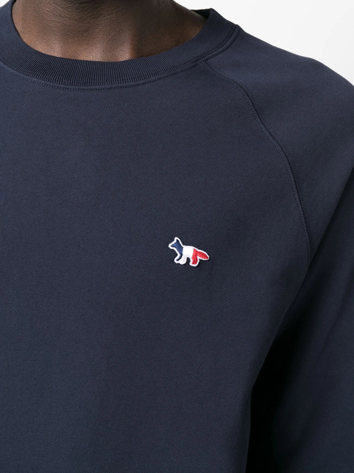 logo-patch crew-neck sweatshirt