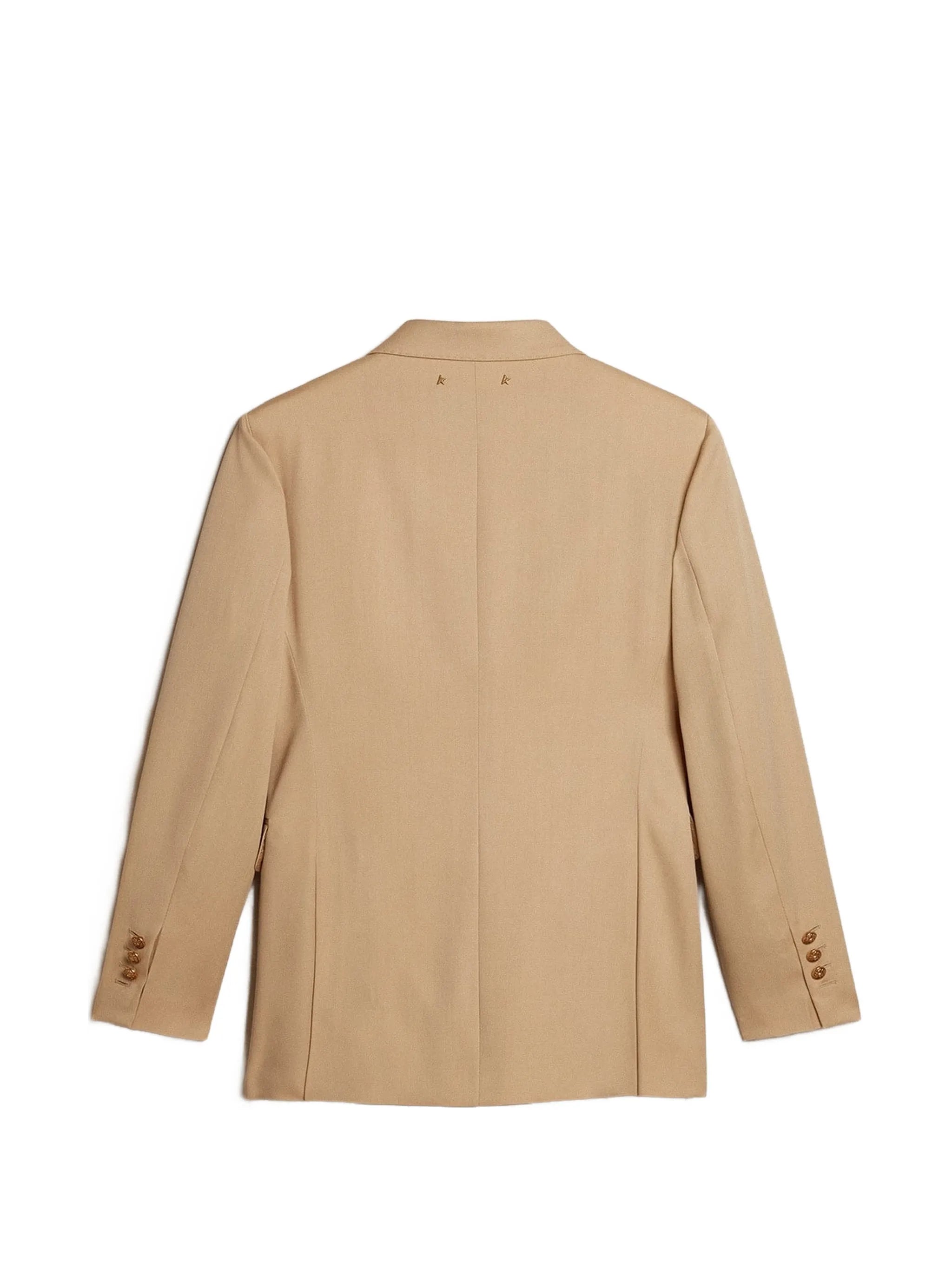 double-breasted virgin wool blazer