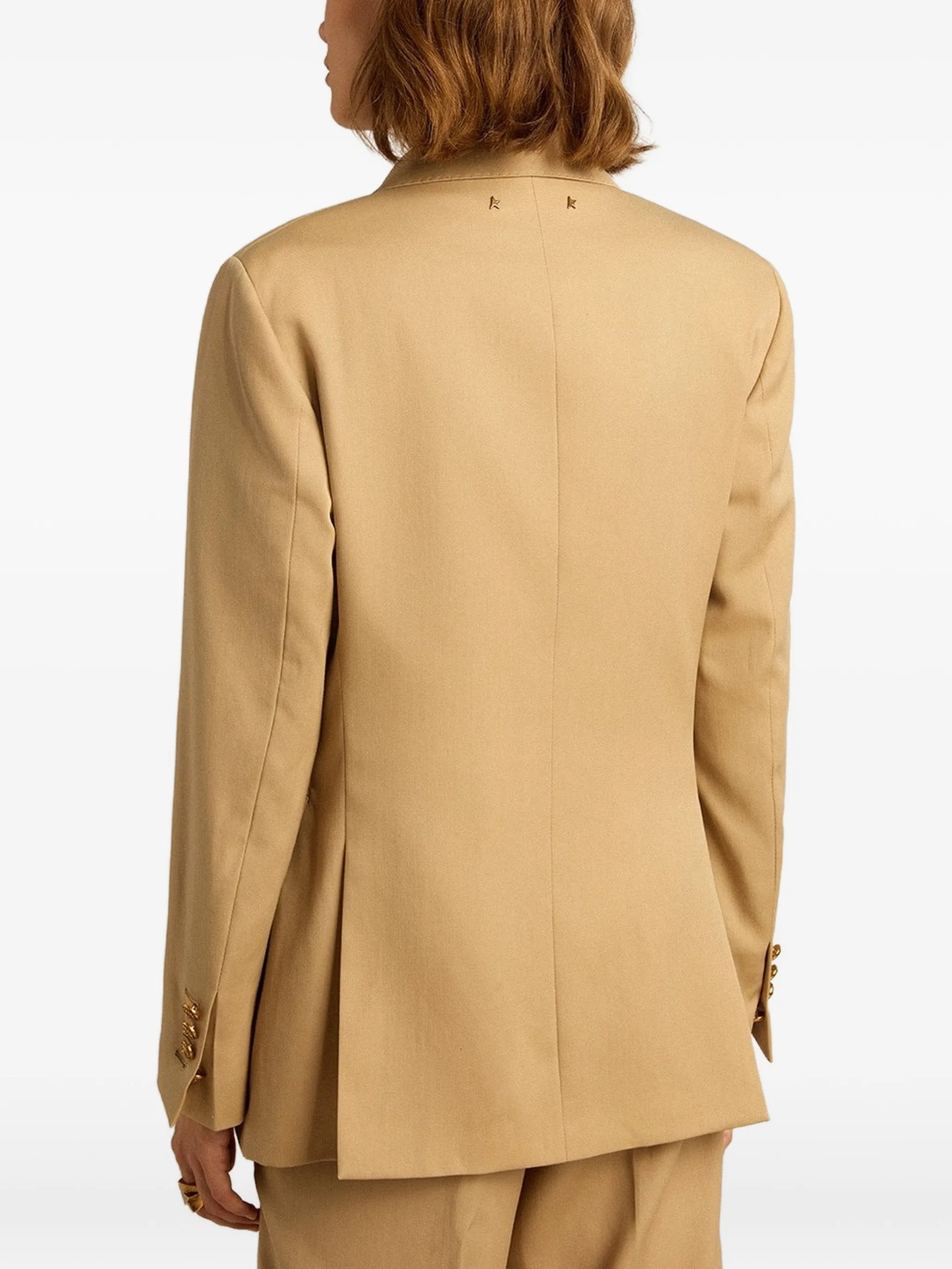 double-breasted virgin wool blazer