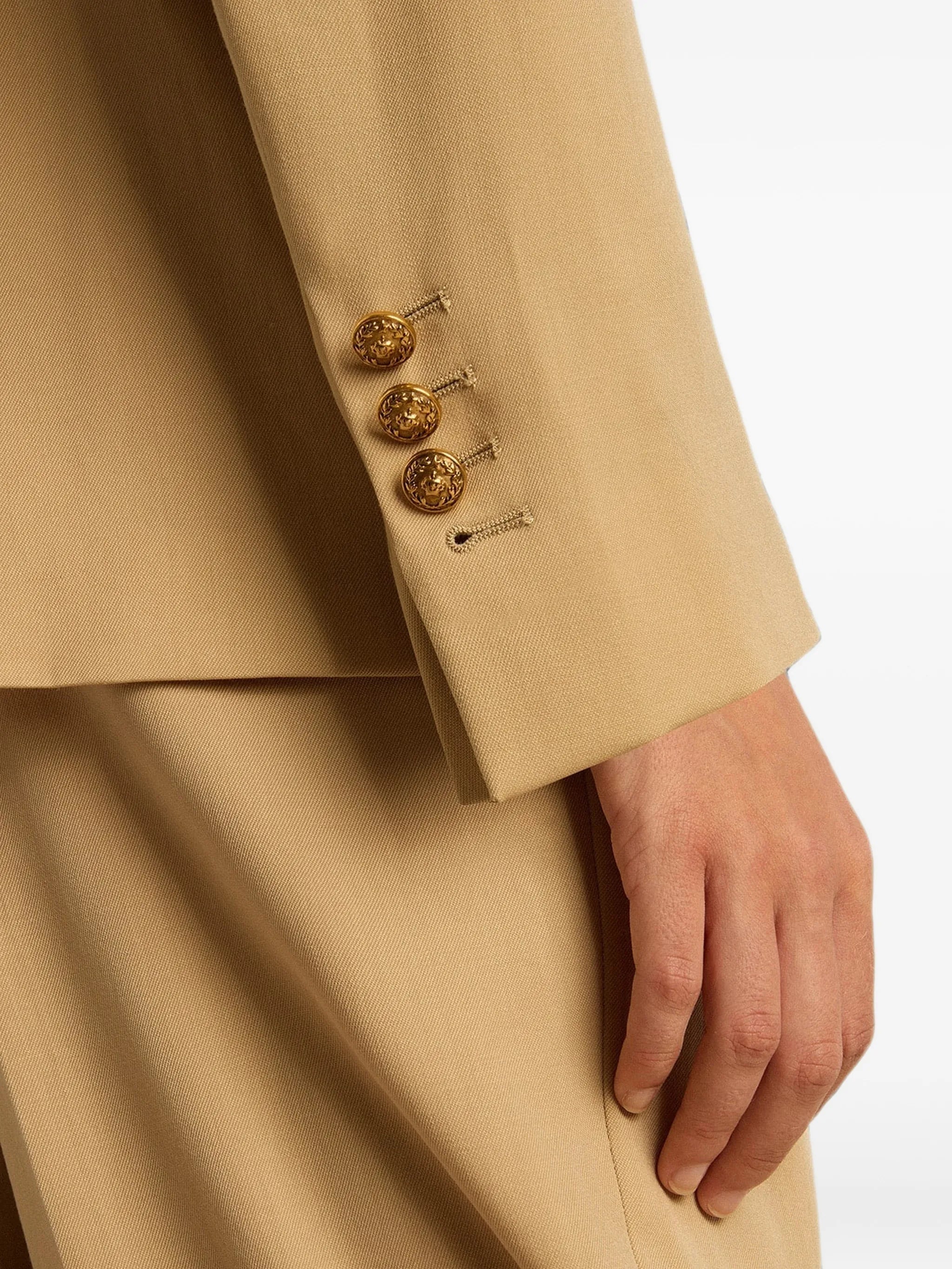 double-breasted virgin wool blazer