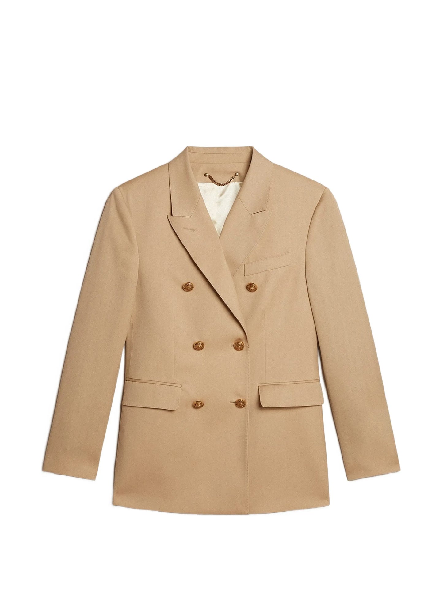 double-breasted virgin wool blazer