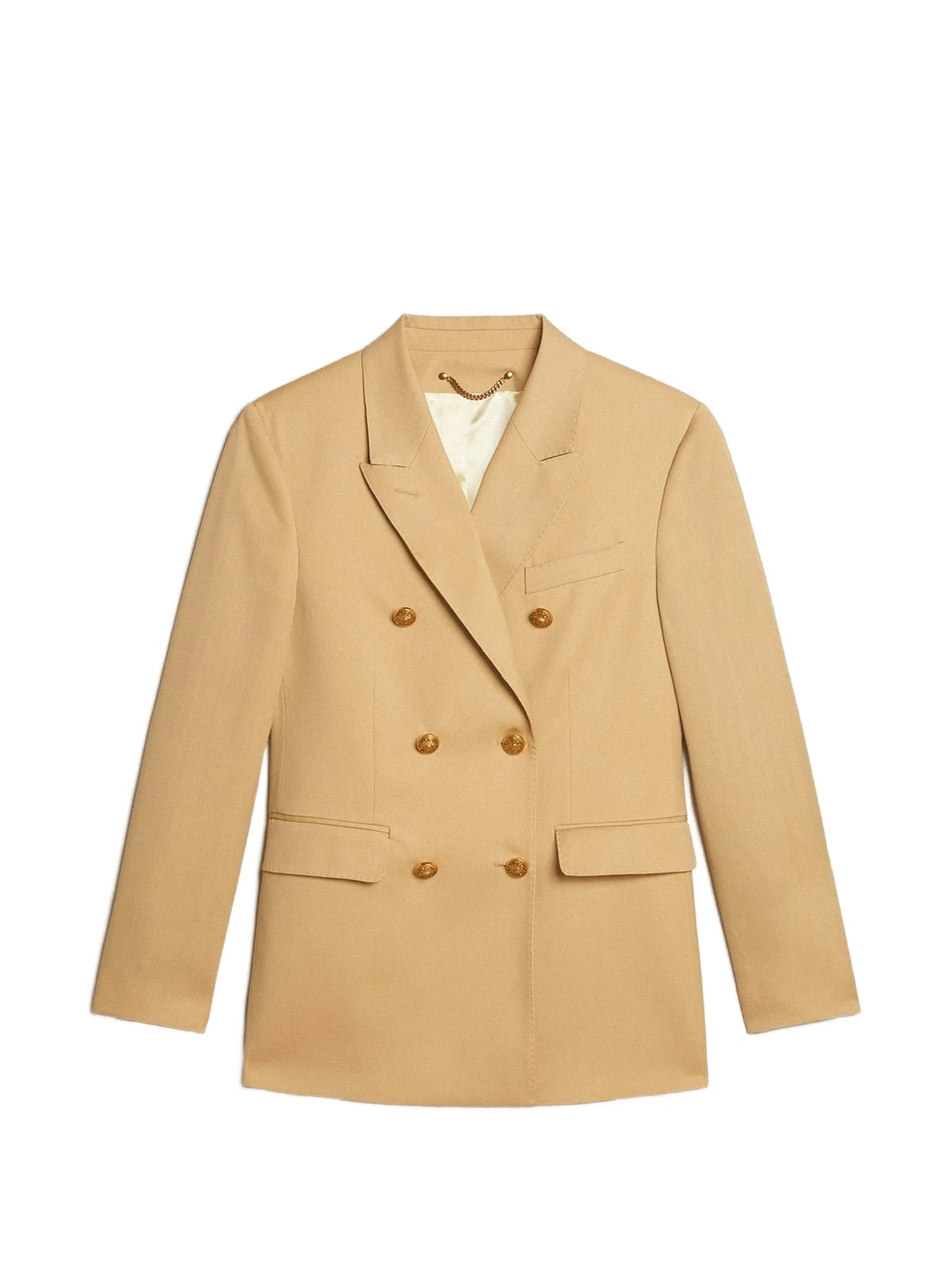 double-breasted virgin wool blazer