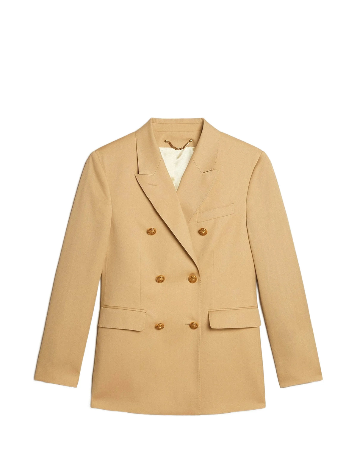 double-breasted virgin wool blazer